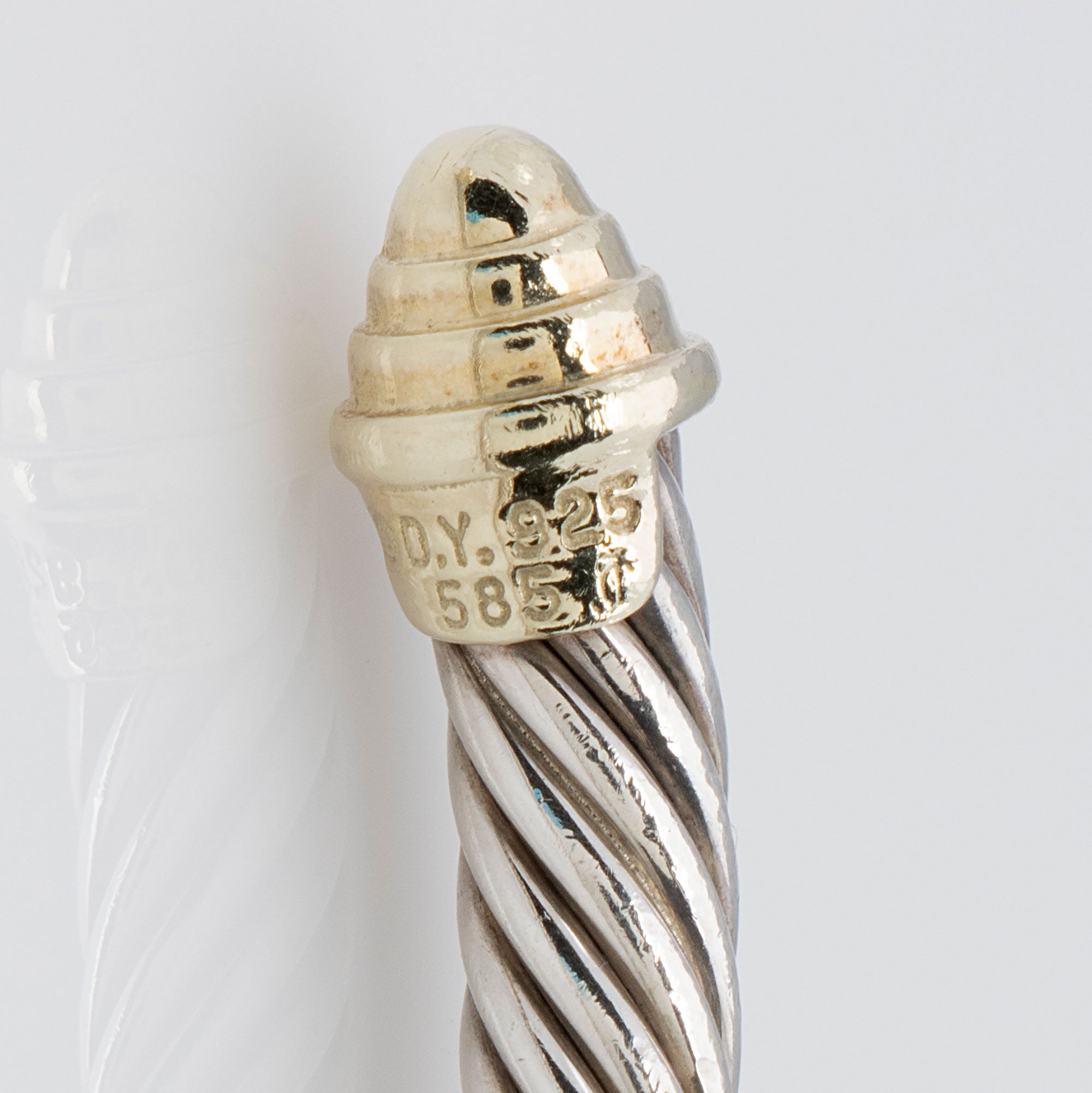 David Yurman Sterling Silver 14k Gold Cable Classics 5mm Bracelet (SHF-ECIh19)