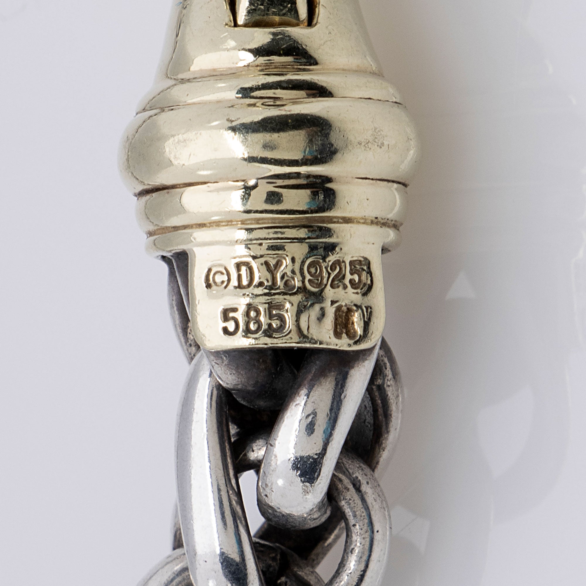 David Yurman Sterling Silver 14k Gold Wheat Chain Necklace (SHF-IXWGrJ)