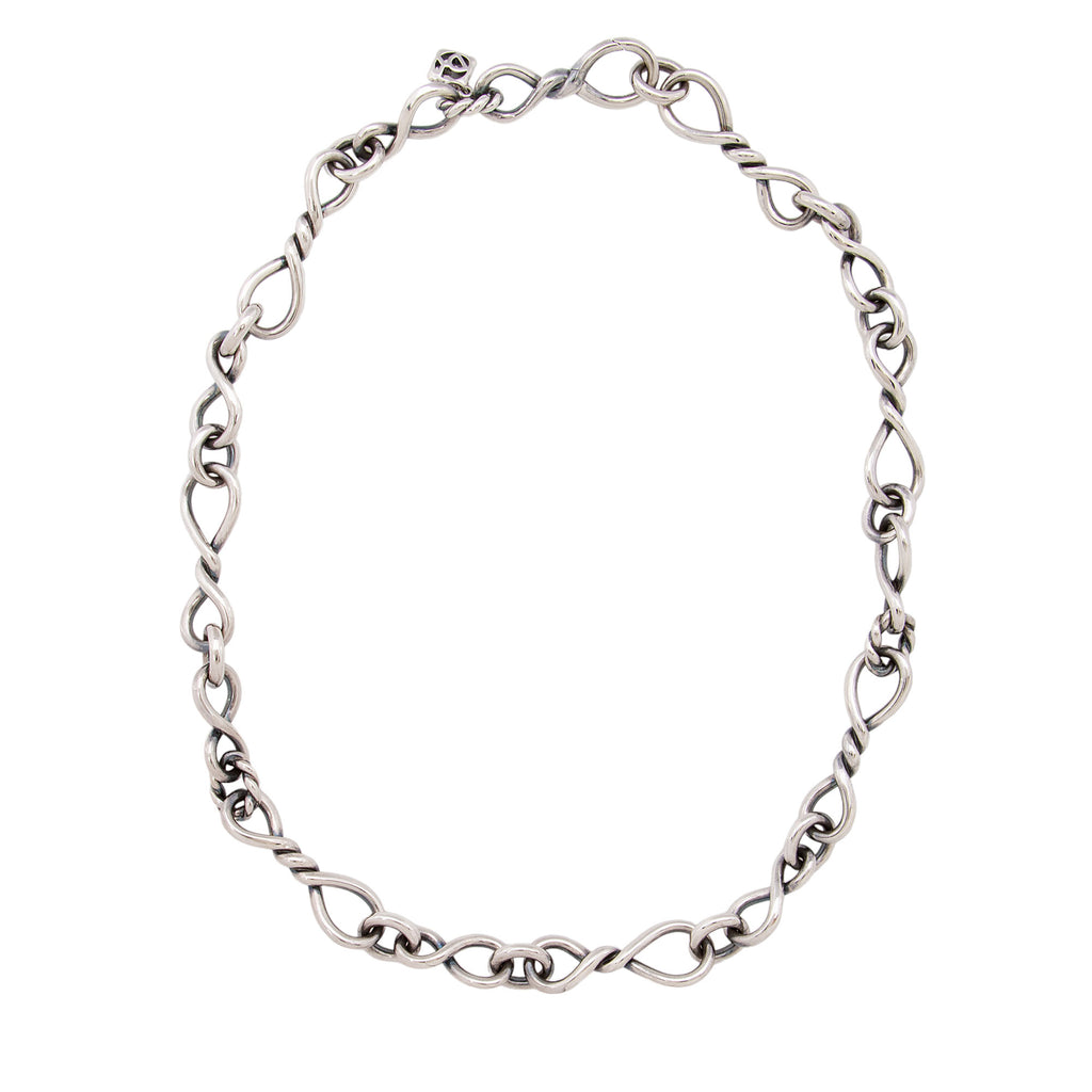 David Yurman Sterling Silver Continuance Chain Necklace SHF ch18jk