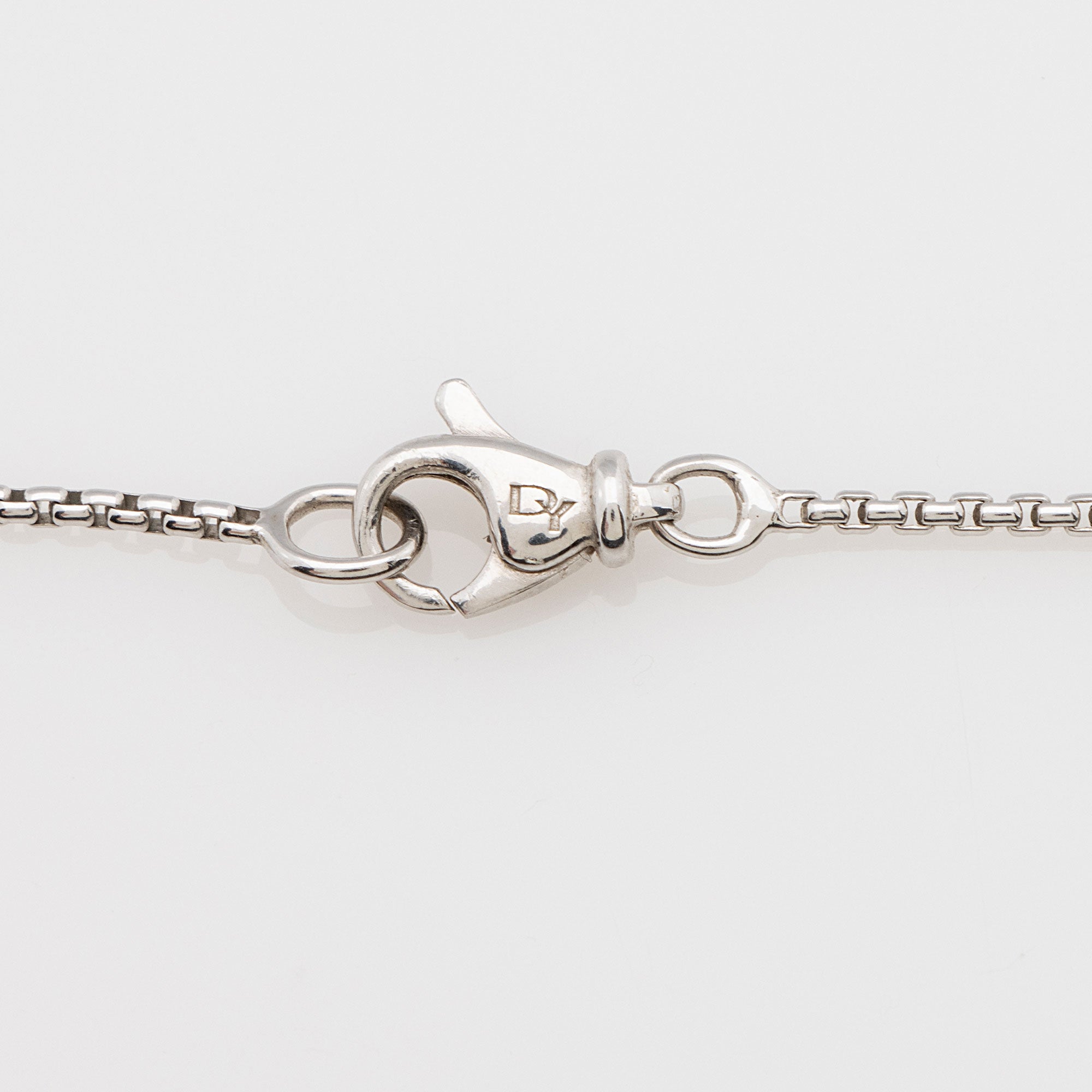 David Yurman Sterling Silver Diamond Prasiolite Petite Chatelaine 9mm Necklace