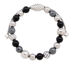 David Yurman Sterling Silver Hematite Onyx Spiritual Bead 8mm Bracelet (SHF-5LdLOA)