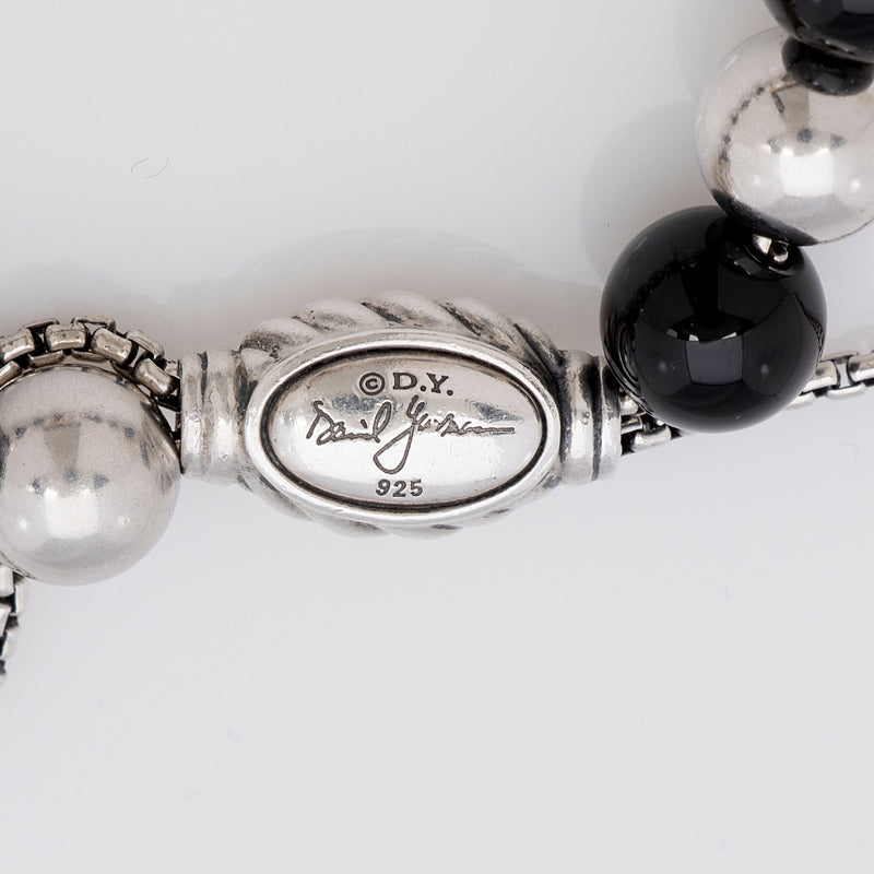 David Yurman Sterling Silver Hematite Onyx Spiritual Bead 8mm Bracelet (SHF-5LdLOA)