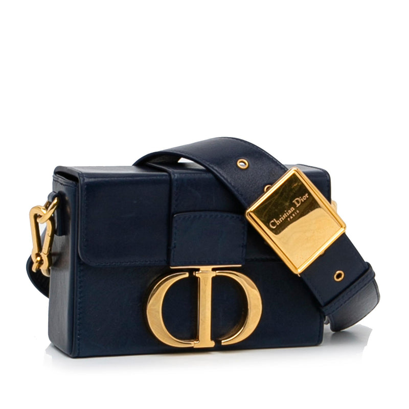 Dior Navy Blue Oblique Canvas and Leather 2 in 1 30 Montaigne Pouch Bag  Dior