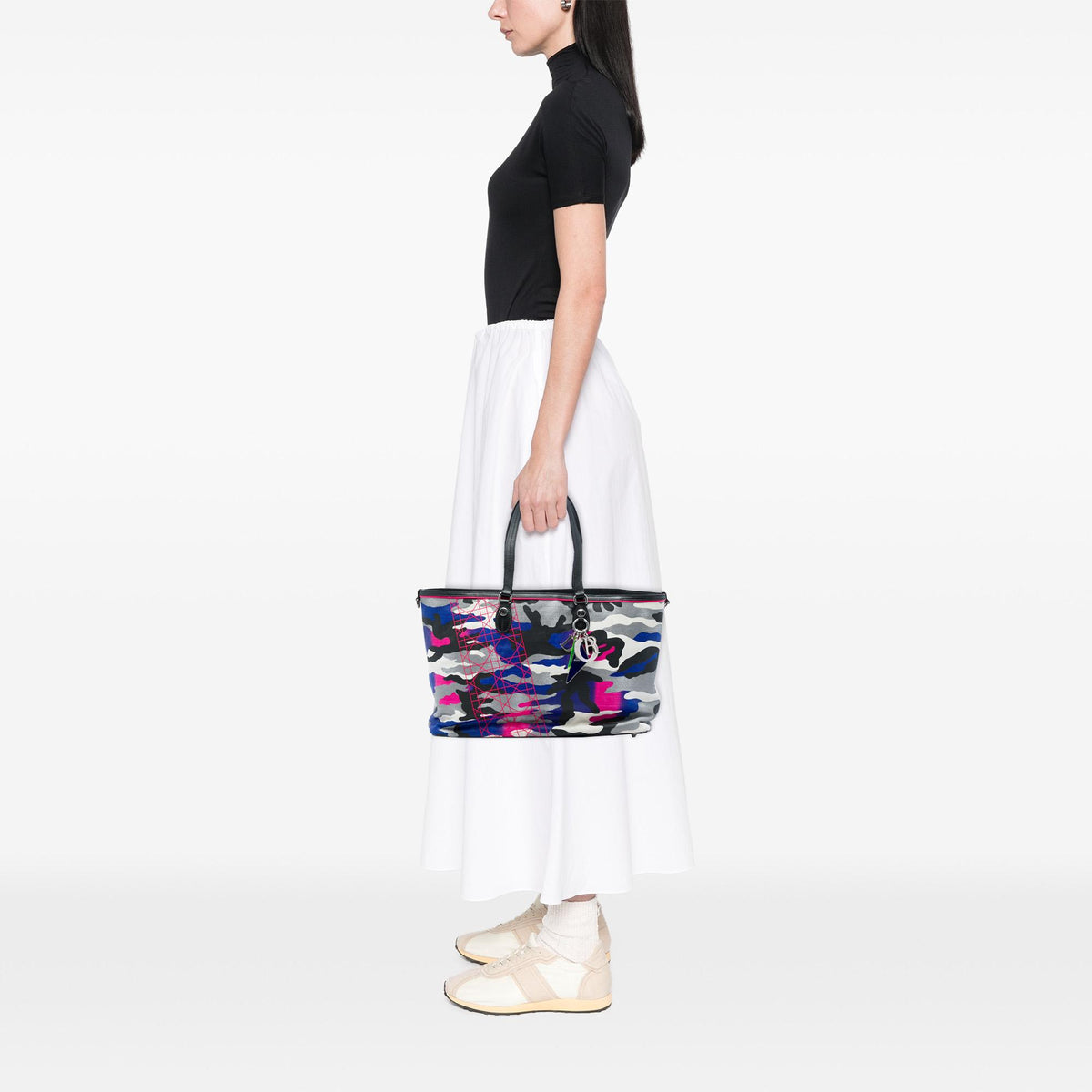 Dior Anselm Reyle Large Canvas Camouflage Tote