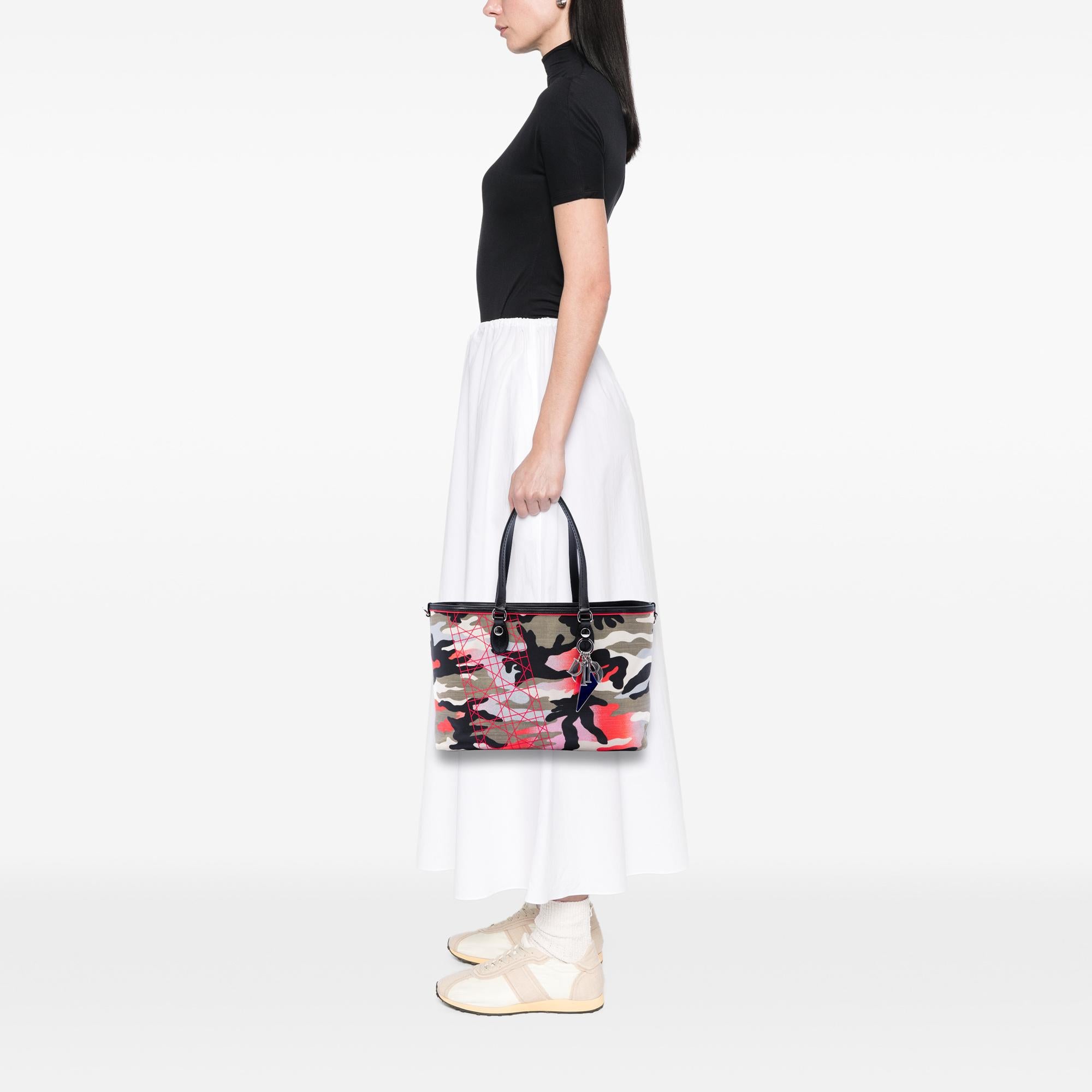 Dior Anselm Reyle Medium Canvas Camouflage Tote