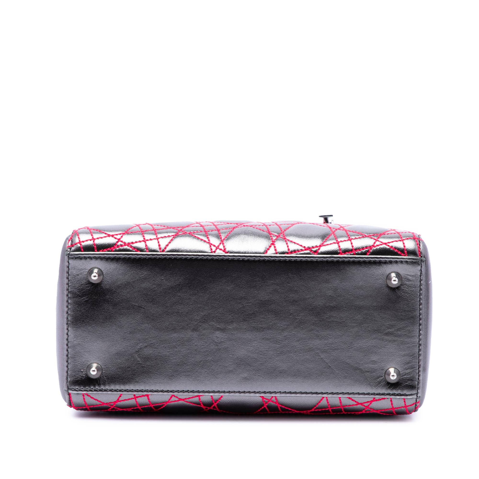 Dior Anselm Reyle Medium Metallic Lambskin Cannage Lady Dior