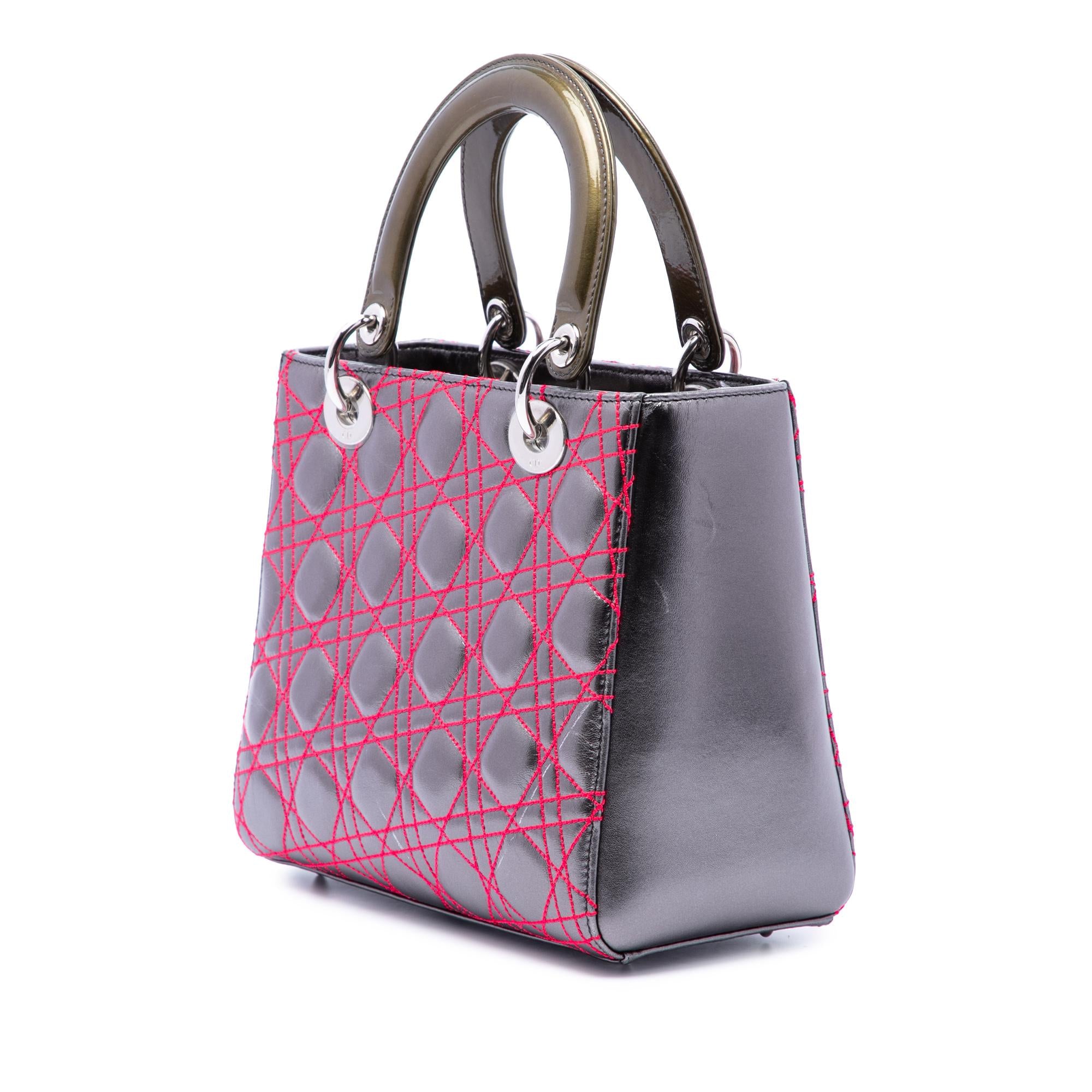 Dior Anselm Reyle Medium Metallic Lambskin Cannage Lady Dior