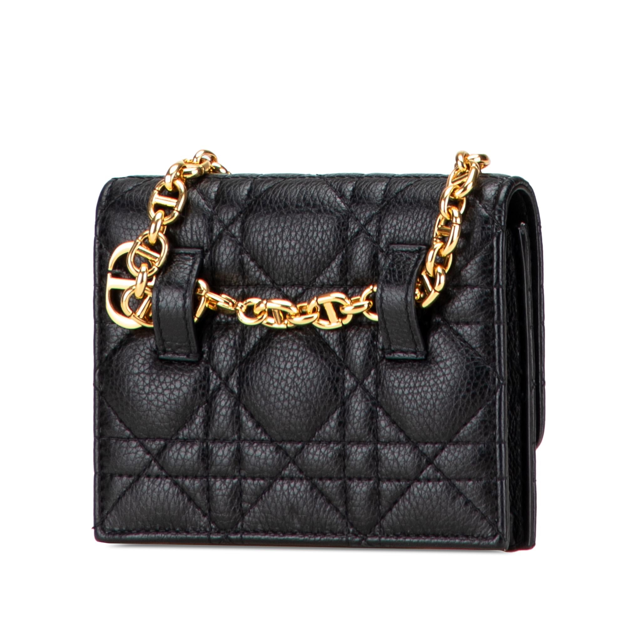 Dior Calfskin Cannage Caro Chain Belt Bag