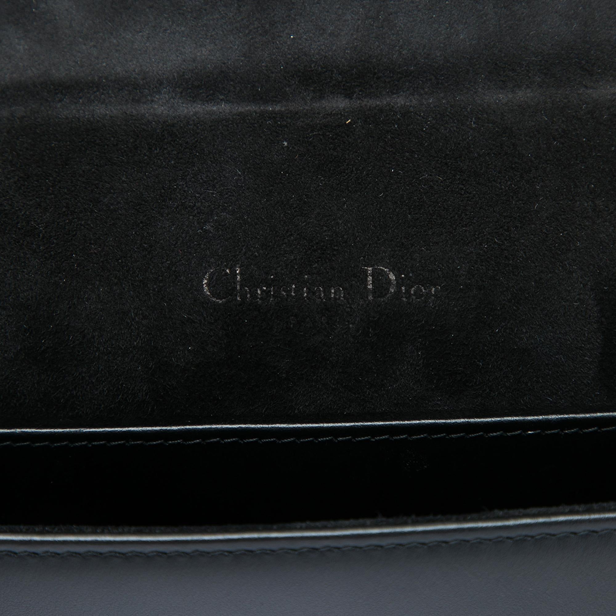 Dior Calfskin Cannage Diamond Lady Dior Wallet On Chain