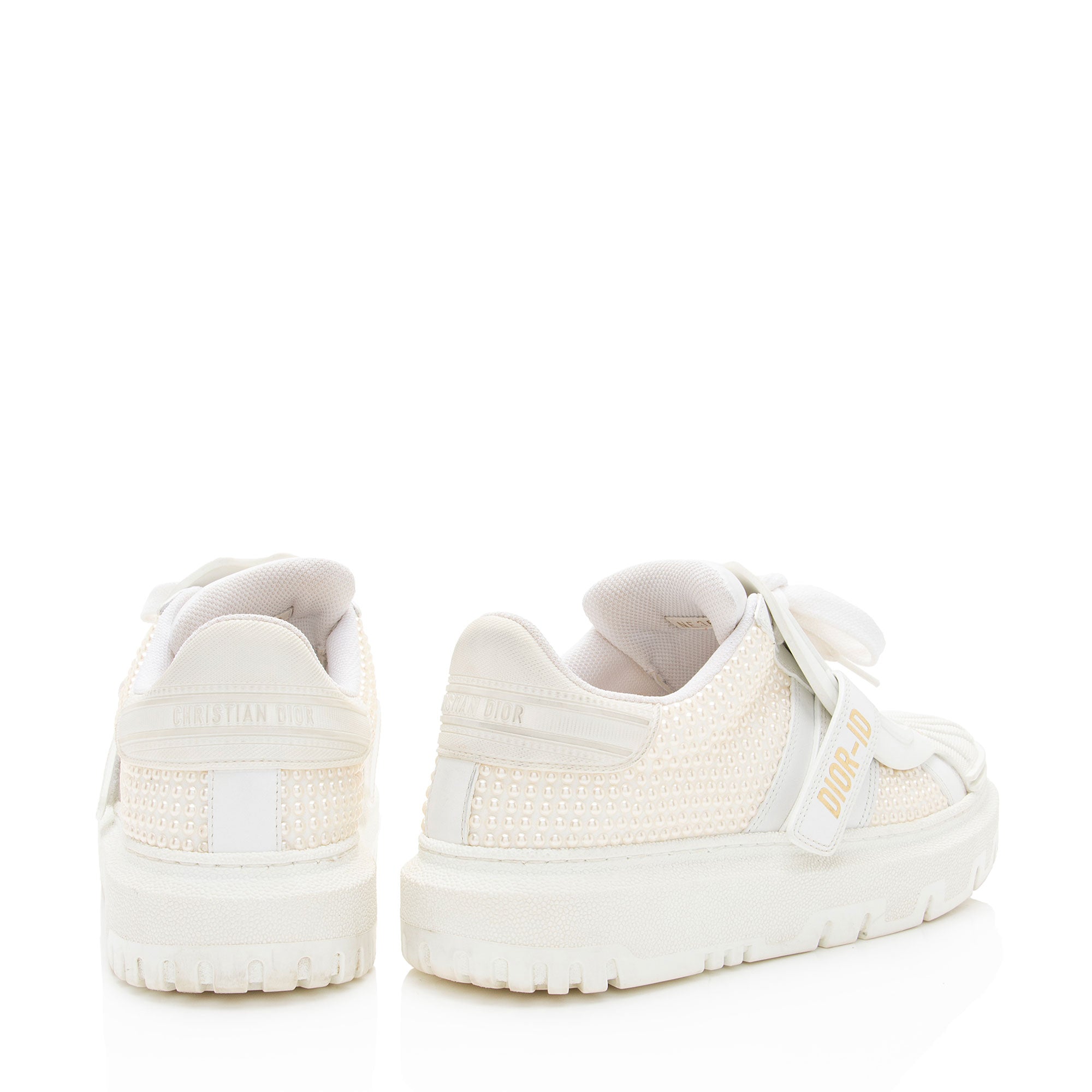 Dior Calfskin Pearl Dior-ID Platform Sneakers - Size 6 / 36 (SHF-SaXXO