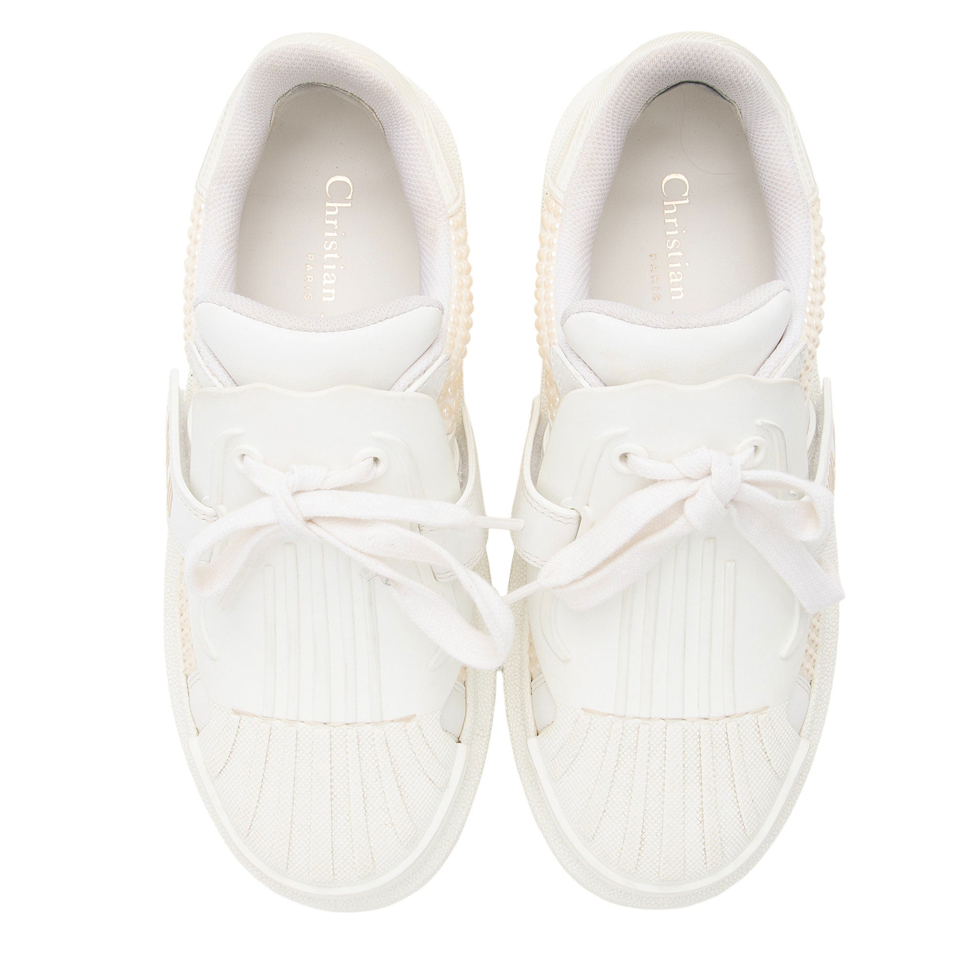 Dior Calfskin Pearl Dior-ID Platform Sneakers - Size 6 / 36 (SHF-SaXXO