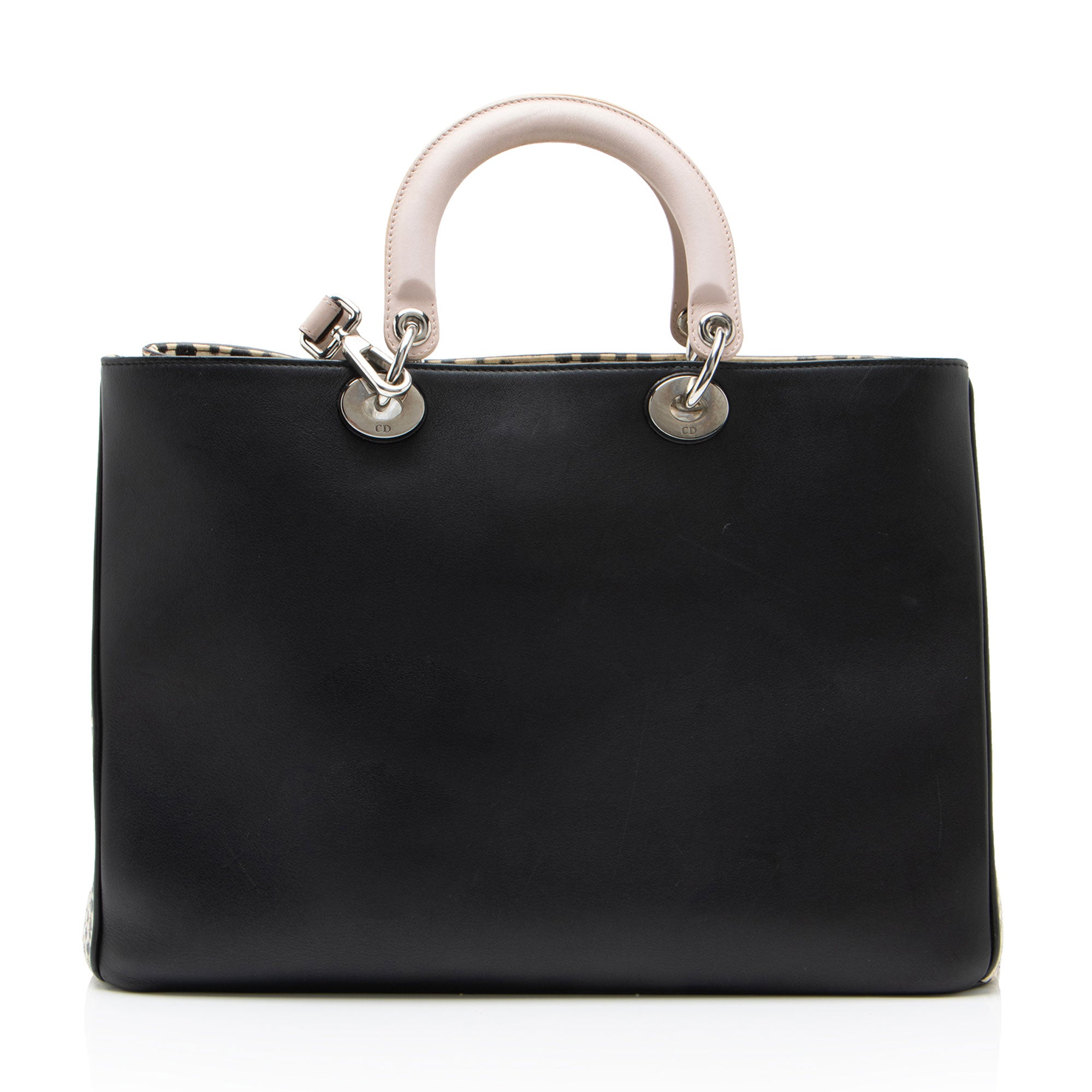 Dior Calfskin Snakeskin Diorissimo Large Tote