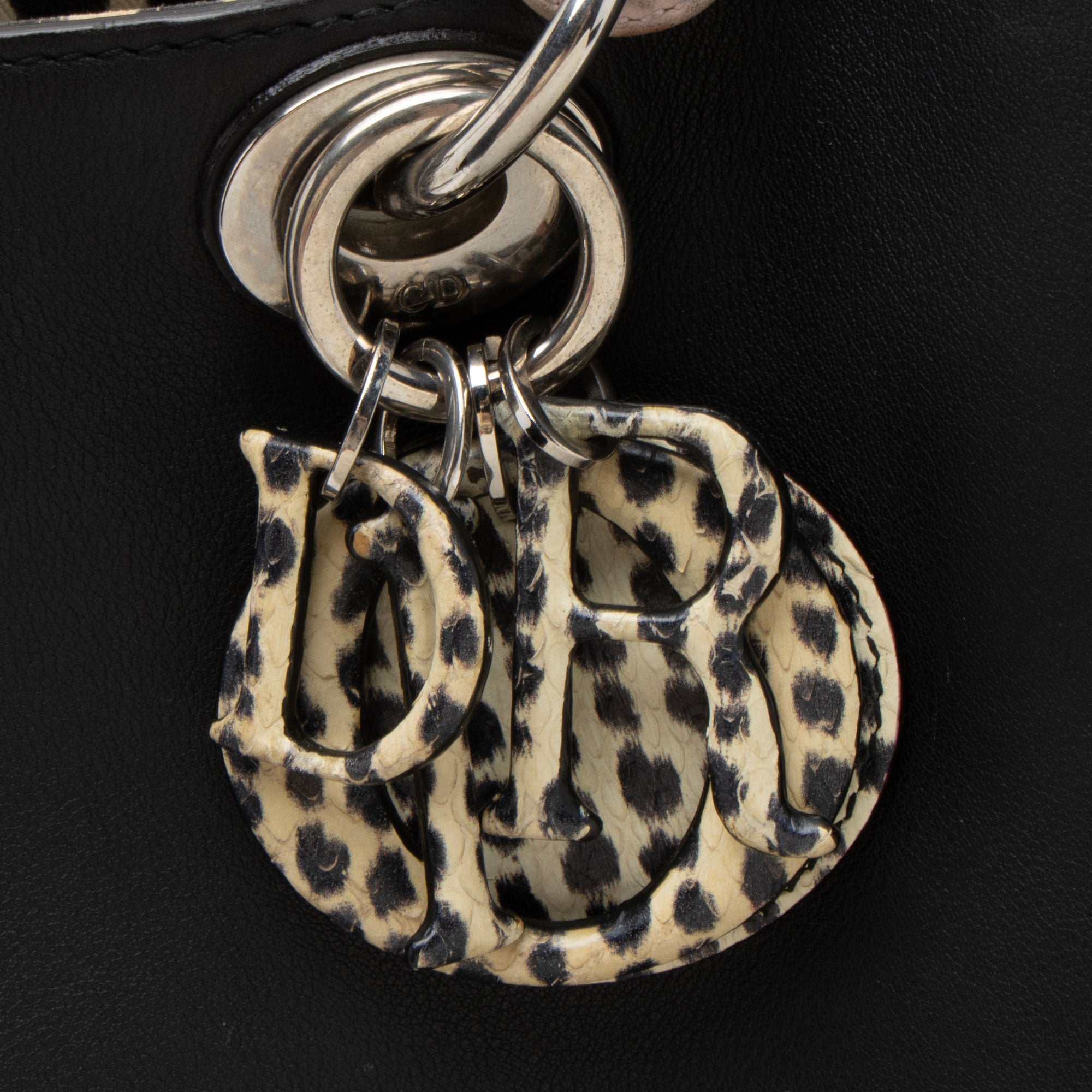 Dior Calfskin Snakeskin Diorissimo Large Tote