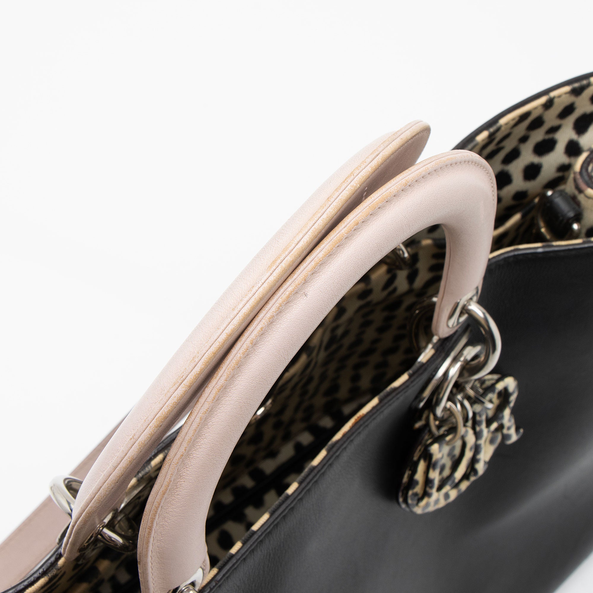 Dior Calfskin Snakeskin Diorissimo Large Tote