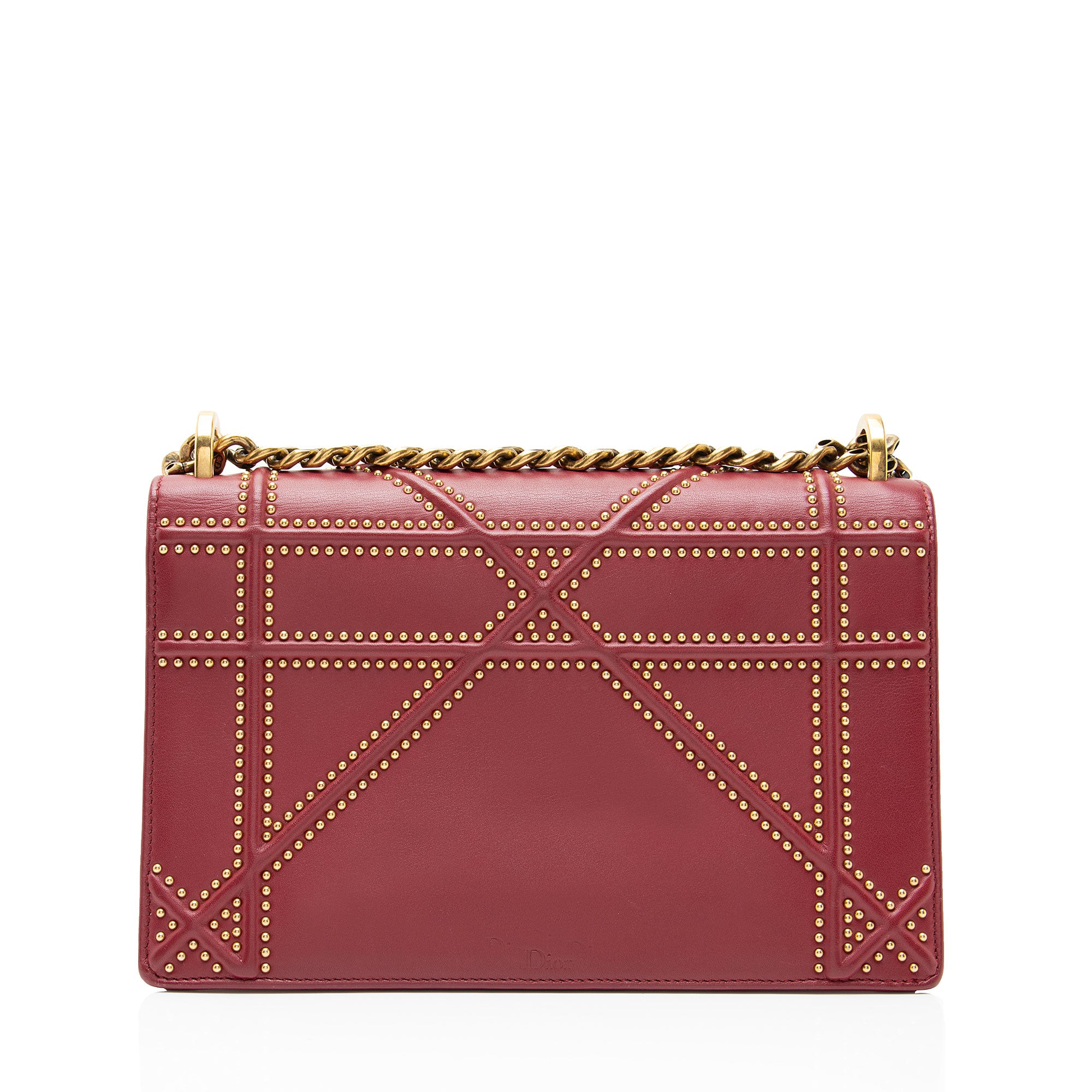 Dior Calfskin Studded Diorama Small Shoulder Bag