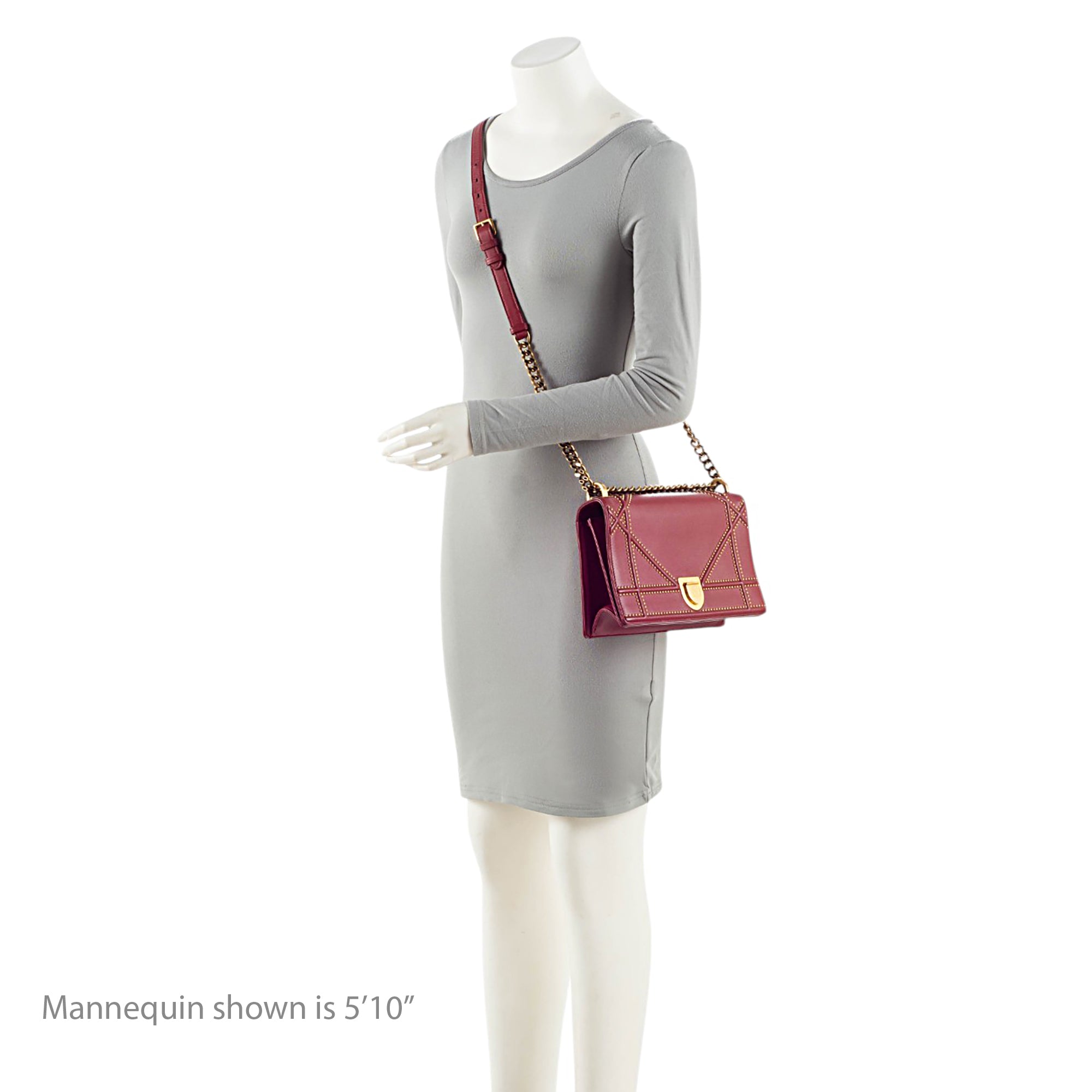 Dior Calfskin Studded Diorama Small Shoulder Bag