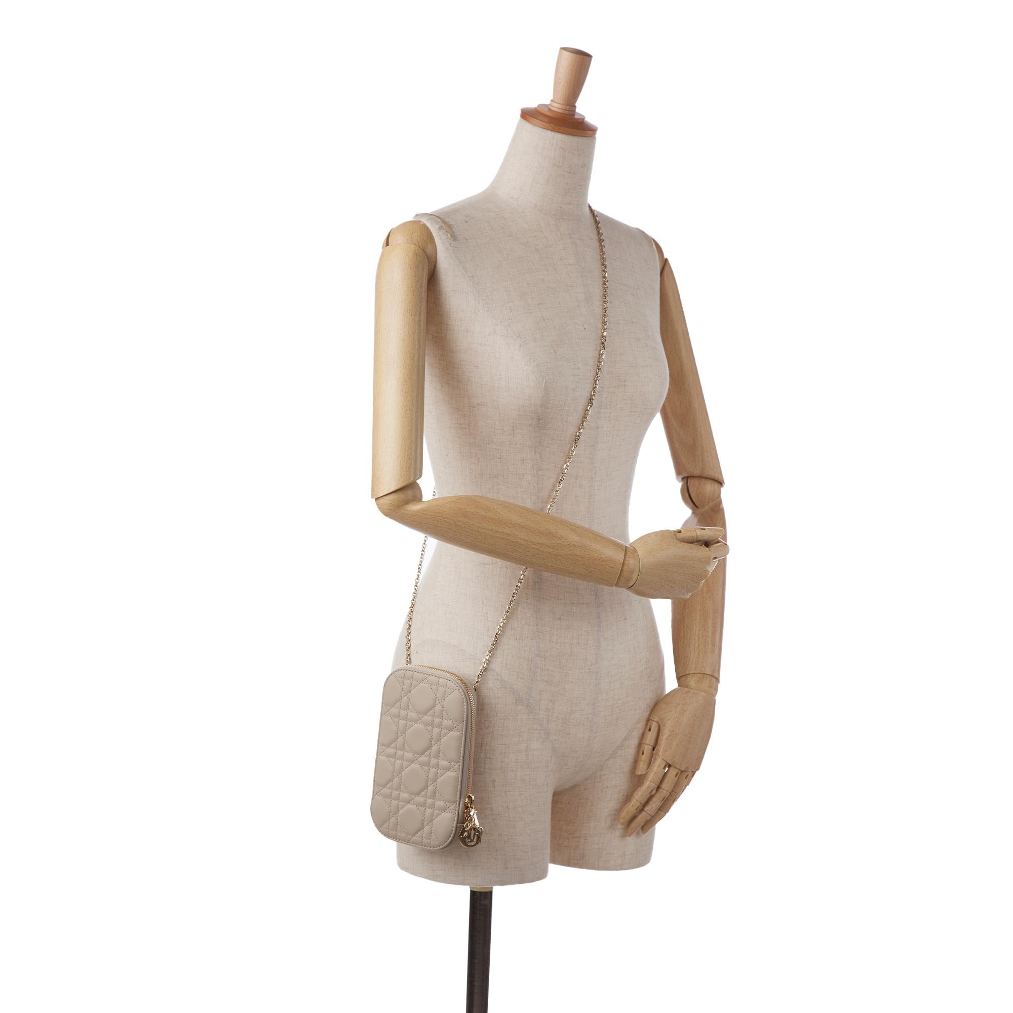 Dior Cannage Lady Dior Phone Holder (SHG-UXY0yn)