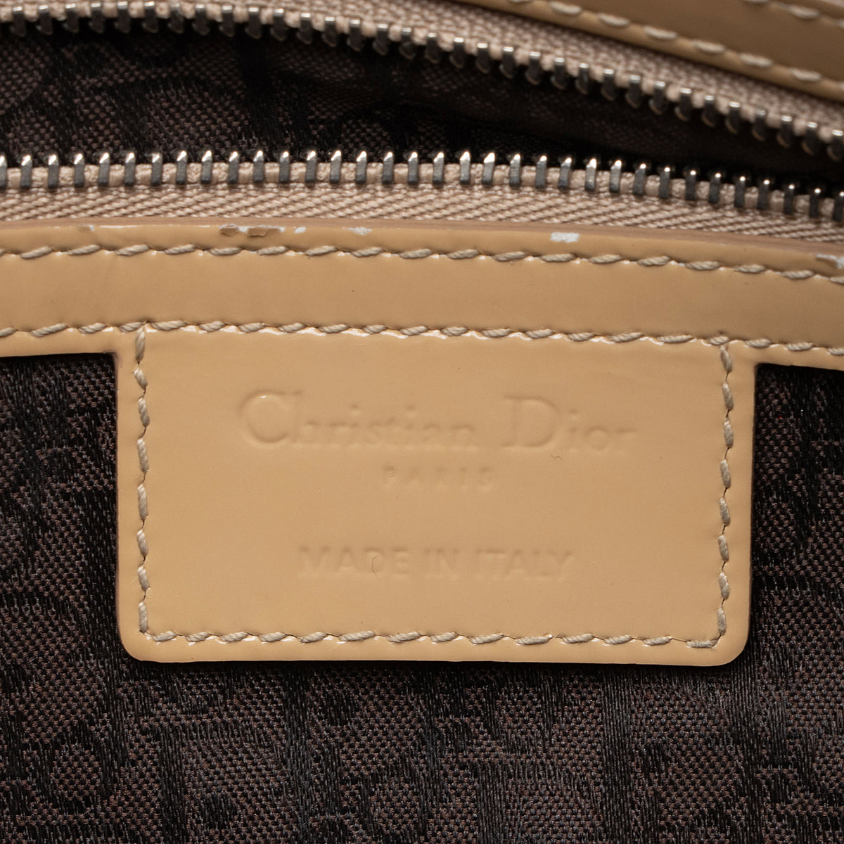 Dior Cannage Patent Leather Lady Dior Large Tote