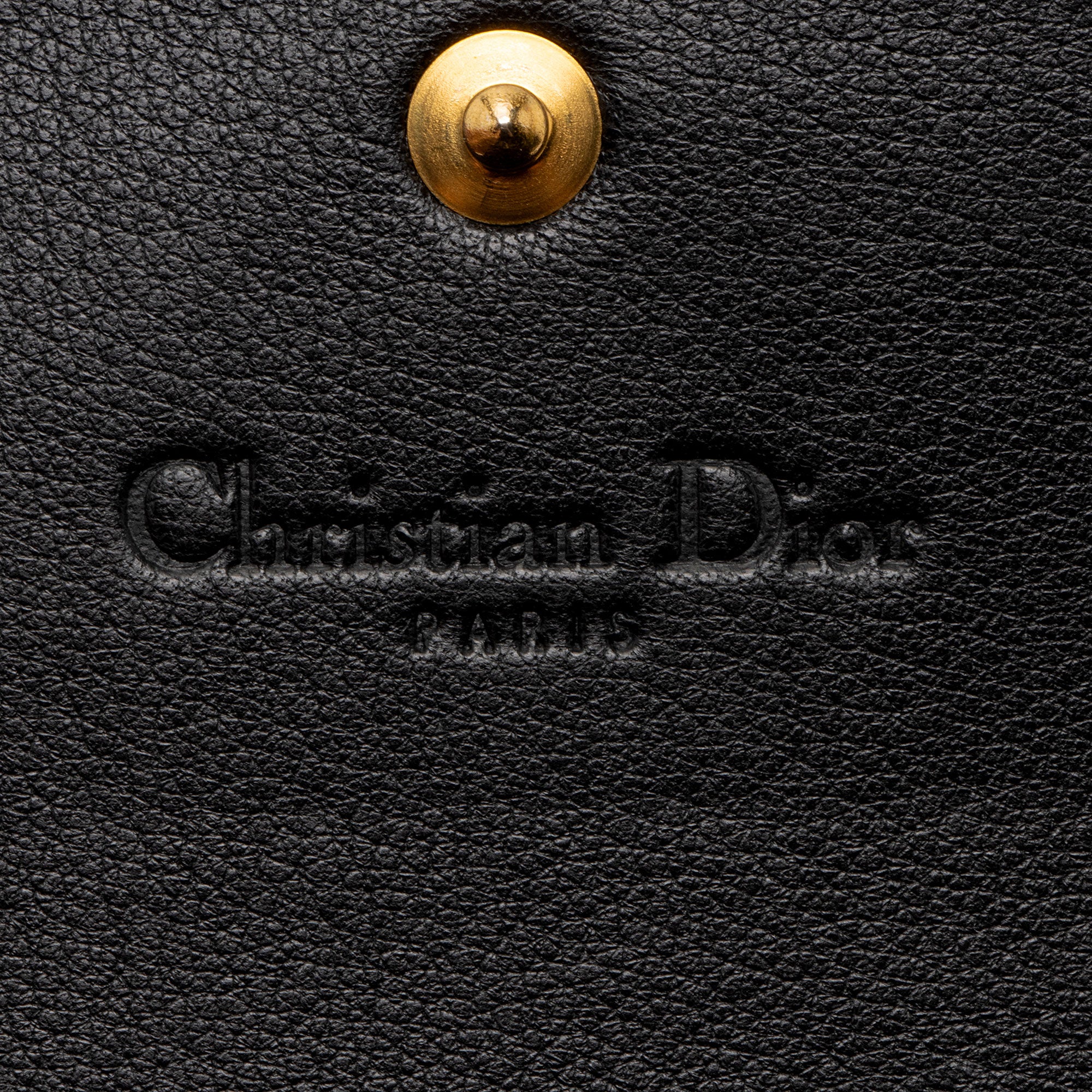 Dior Cannage Patent Leather Lady Dior Wallet on Chain