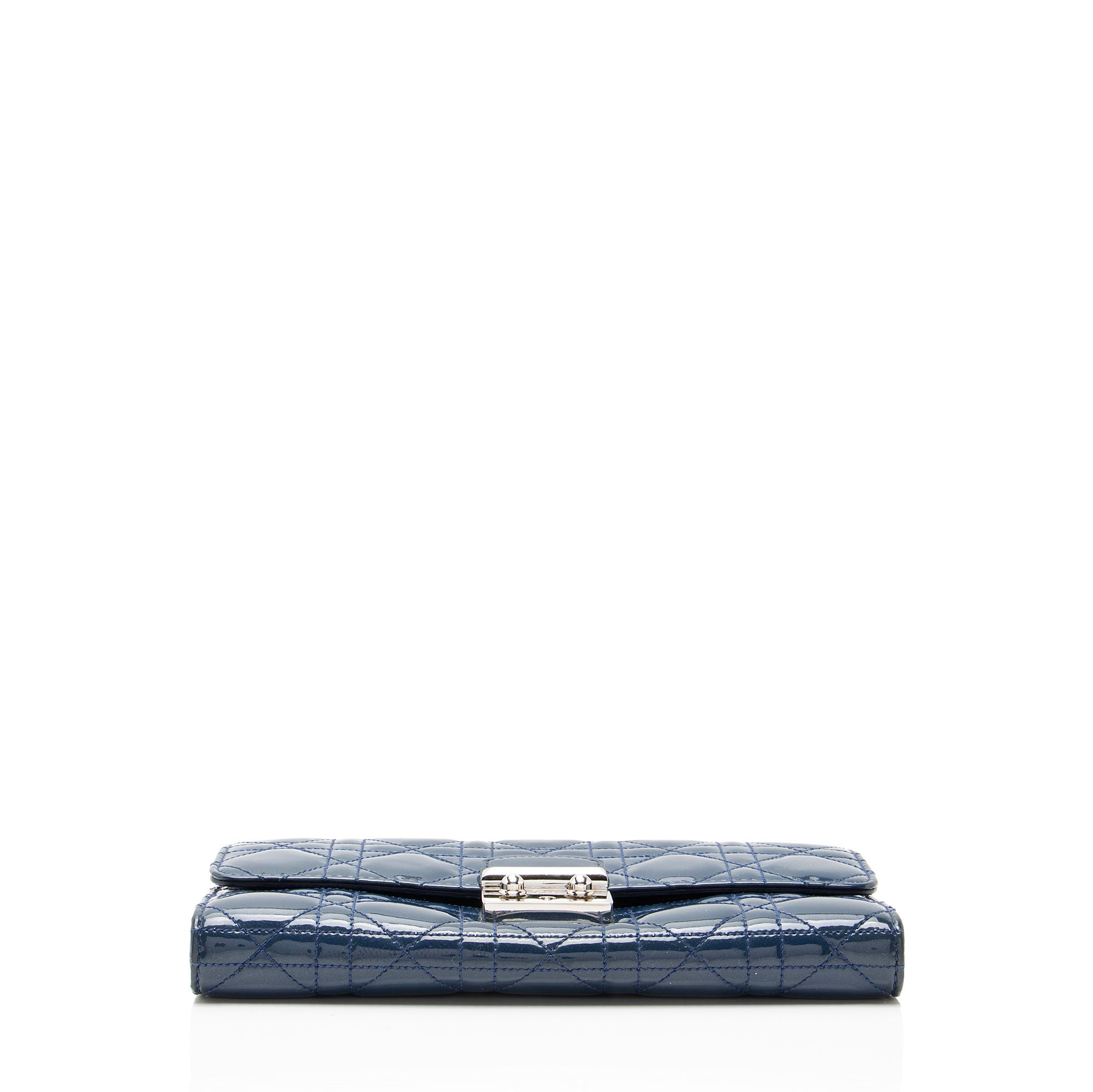 Dior Cannage Patent Leather Miss Dior Wallet on Chain