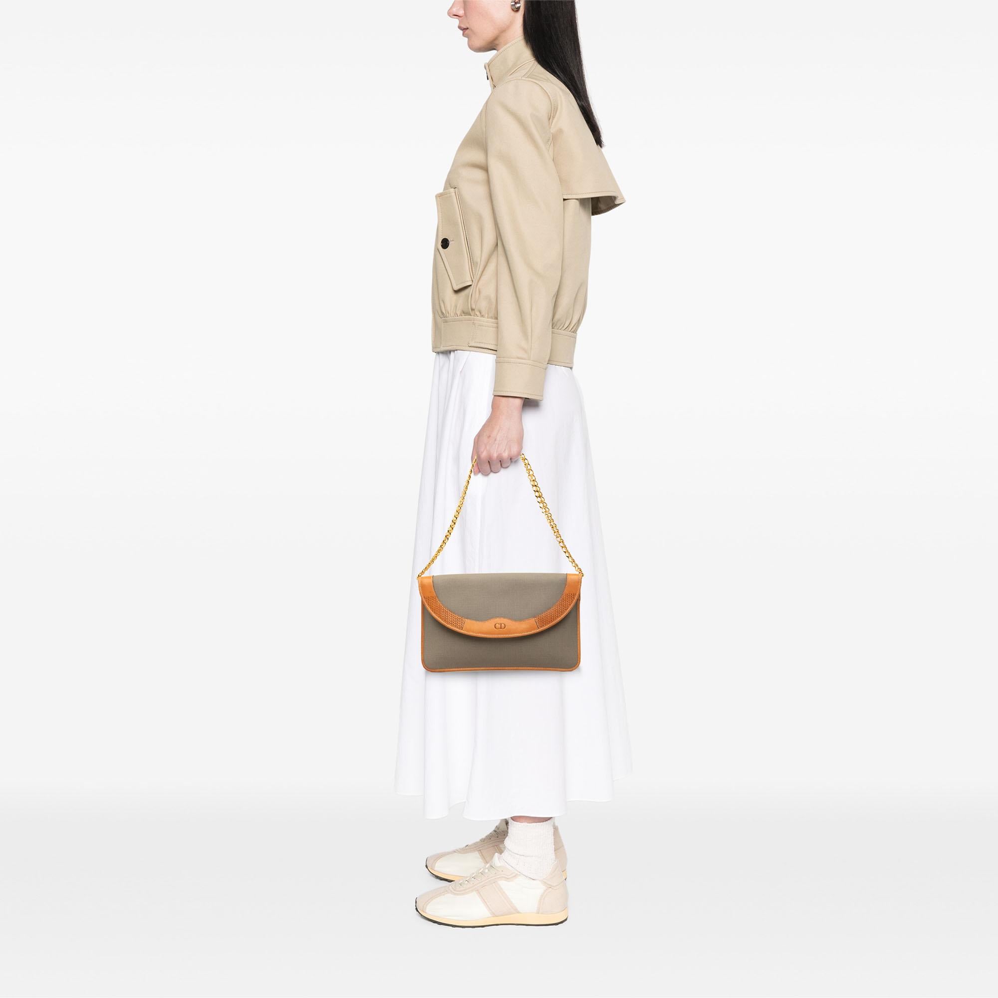 Dior Canvas Chain Shoulder Bag