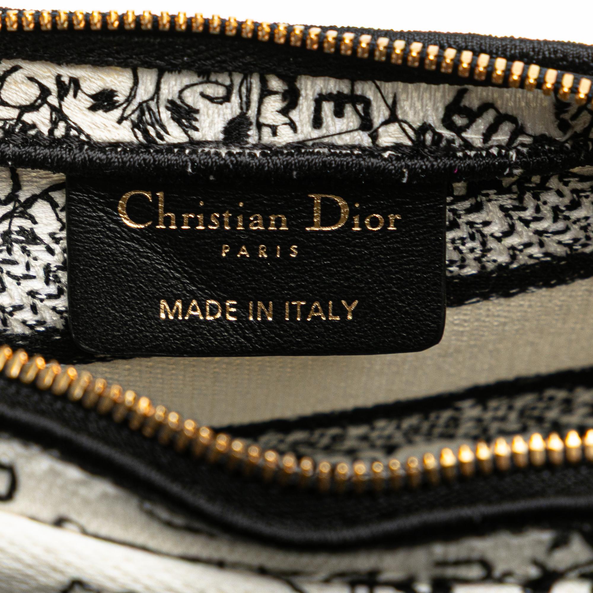 Dior Canvas Embroidered Plan De Paris Cosmetic Pouch