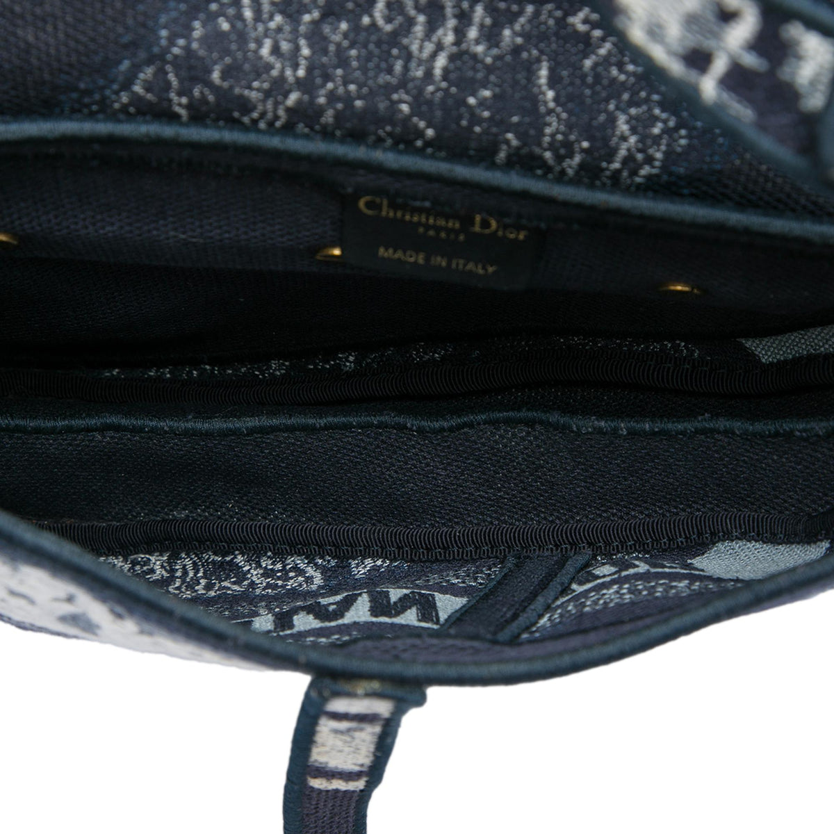 Dior Canvas Embroidered Tie Dye Saddle Bag