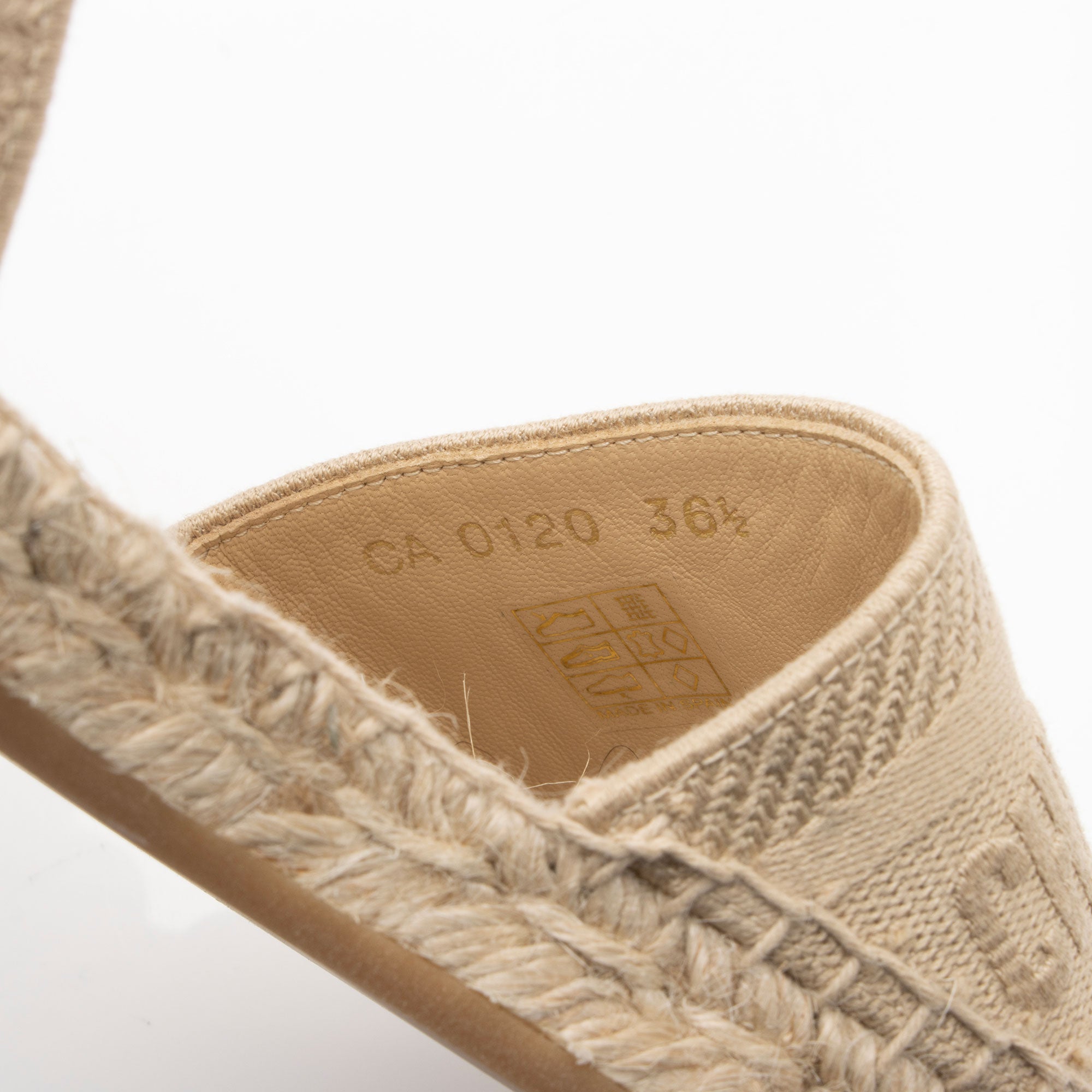 Dior Canvas Granville Ankle Tie Espadrille Sandals - Size 6.5 / 36.5 (SHF-5OCOe0)