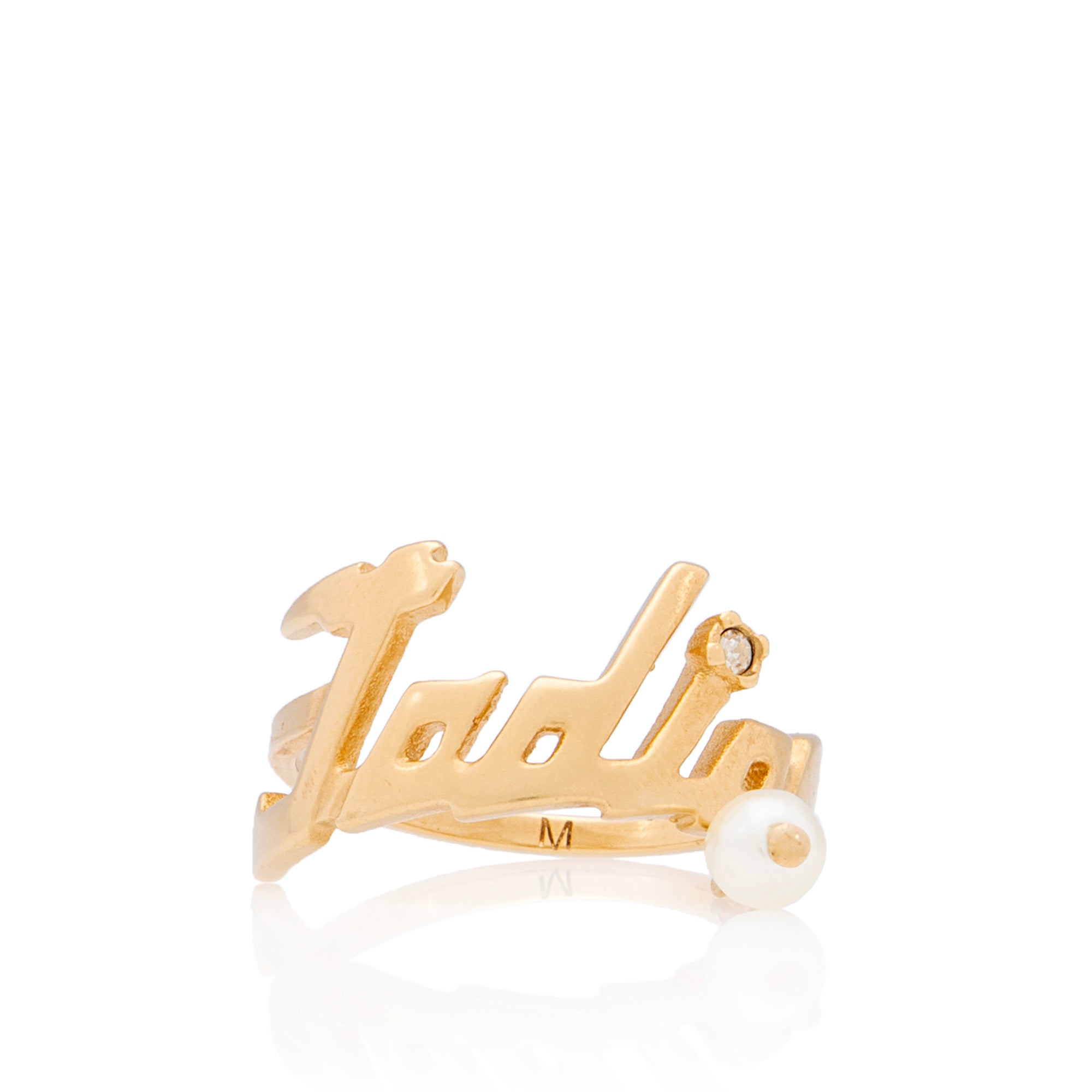 Dior Crystal Faux Pearl J'Adior Ring - Size 6 1/2 (SHF-6m36Cd)