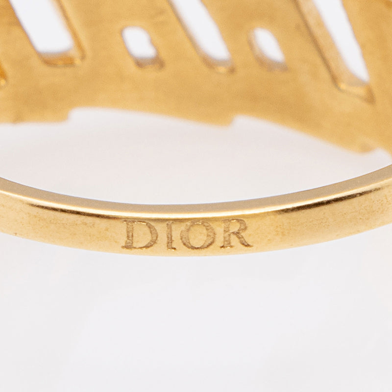 Dior J'adior Double Finger Gold Tone Ring Size 56 Dior | TLC
