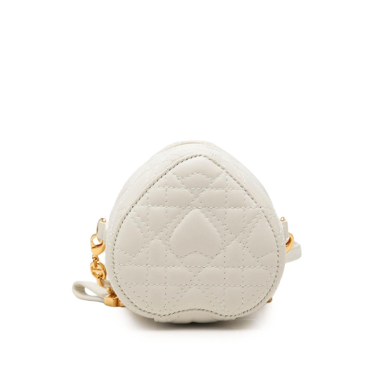 Dior DiorAmour Micro Lambskin Cannage Heart Vanity Case with Chain