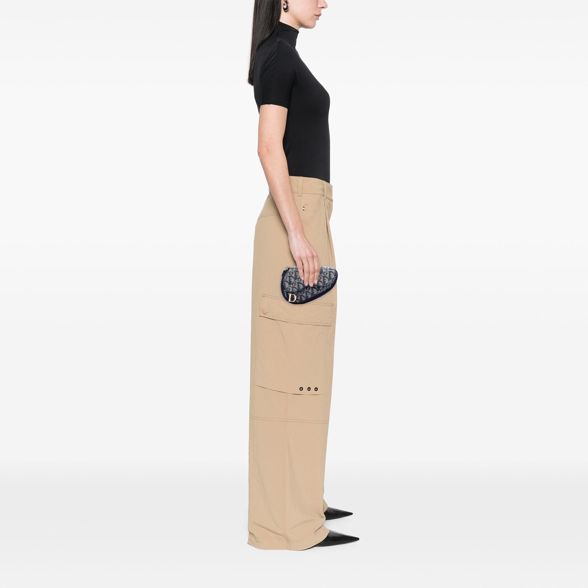 Dior Diorissimo Canvas Saddle Pouch