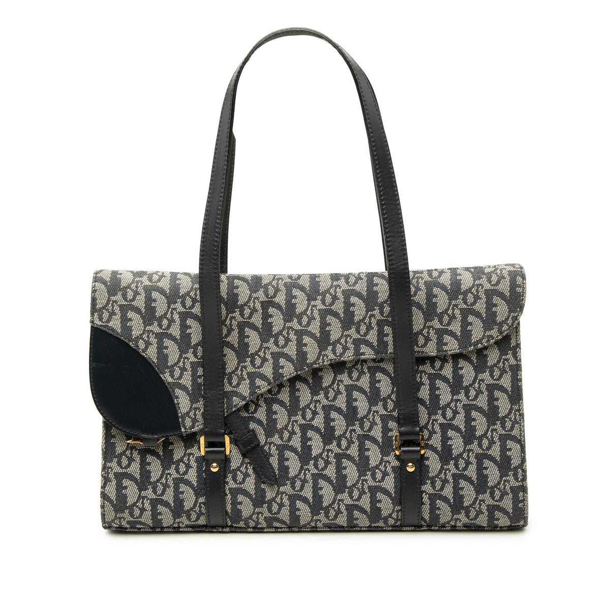 Dior Diorissimo Trotter Canvas Saddle Shoulder Bag