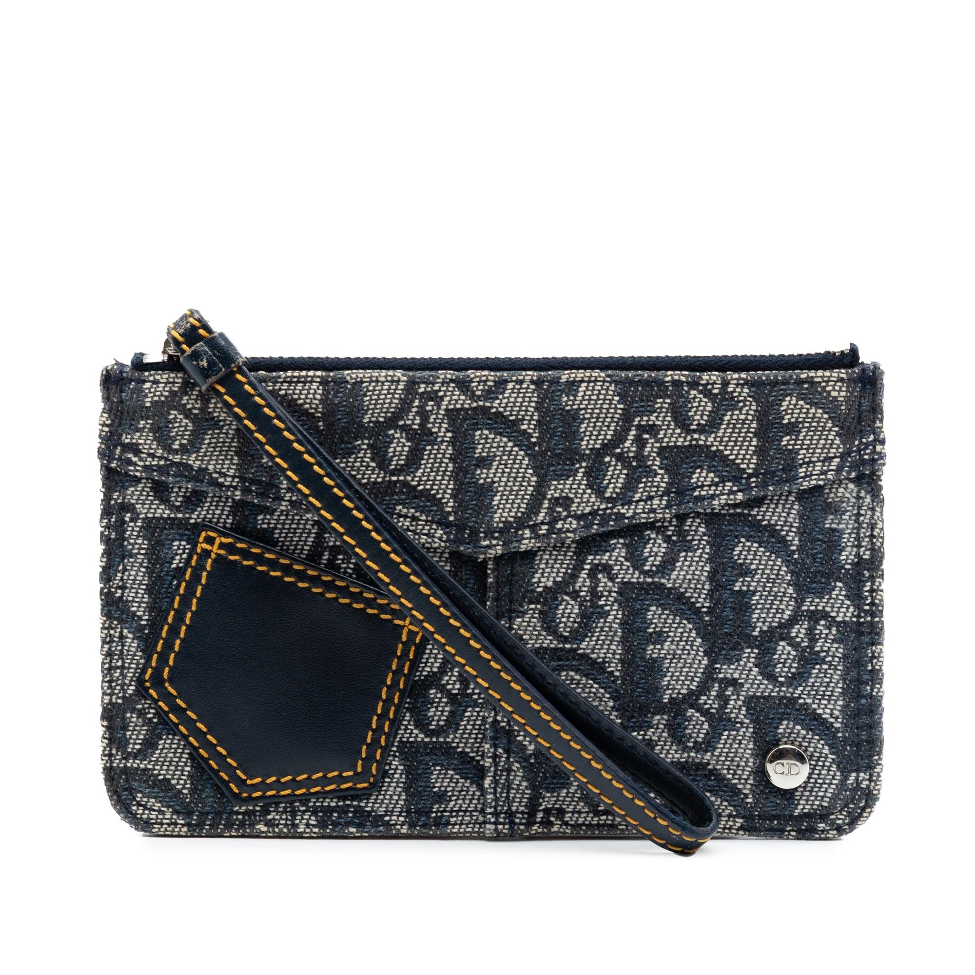 Dior Diorissimo Trotter Canvas Wristlet Pouch