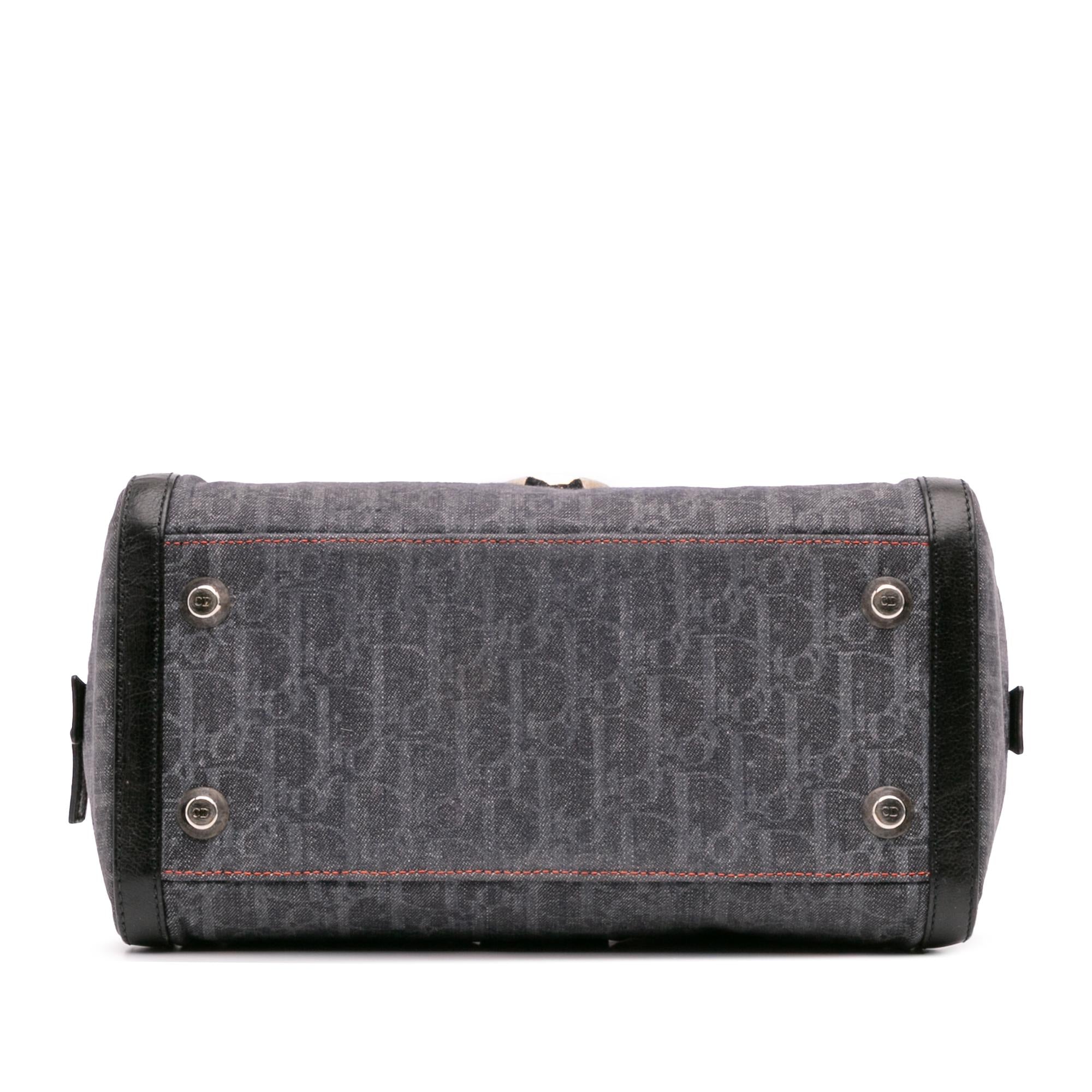 Dior Diorissimo Trotter Denim Flight Boston Bag