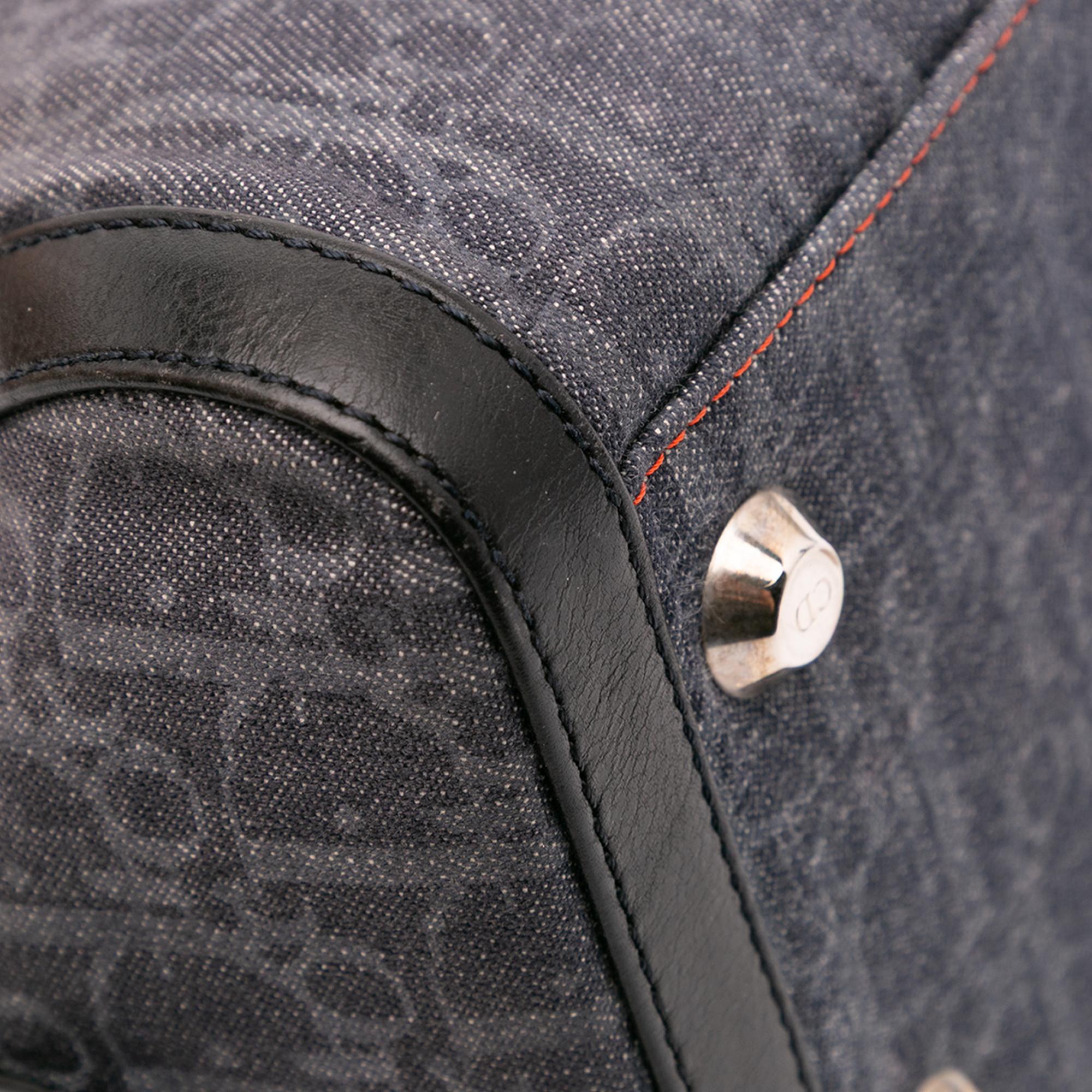 Dior Diorissimo Trotter Denim Flight Boston Bag