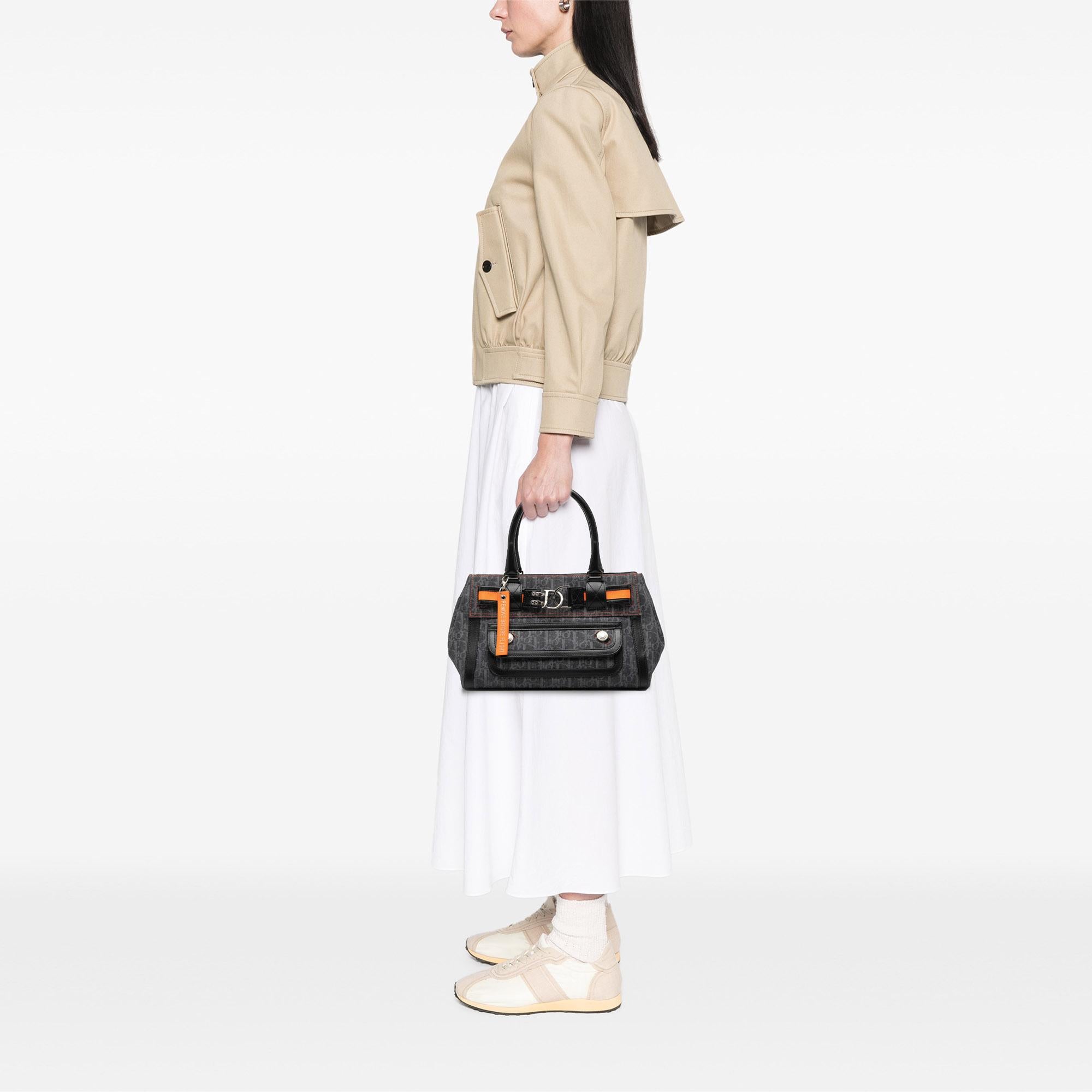 Dior Diorissimo Trotter Denim Flight Handle Bag