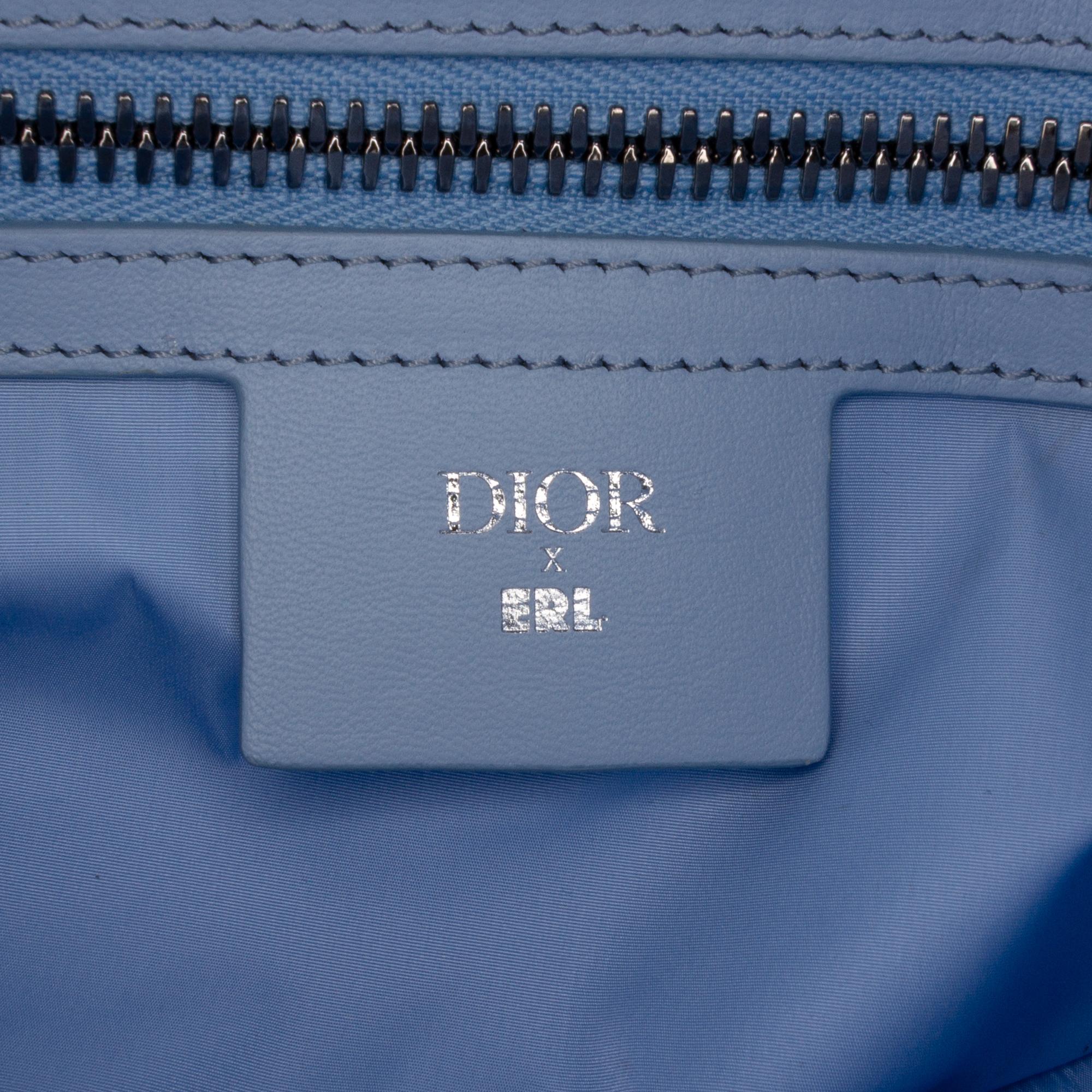 Dior ERL Oblique Mirage Technical Fabric Saddle Crossbody