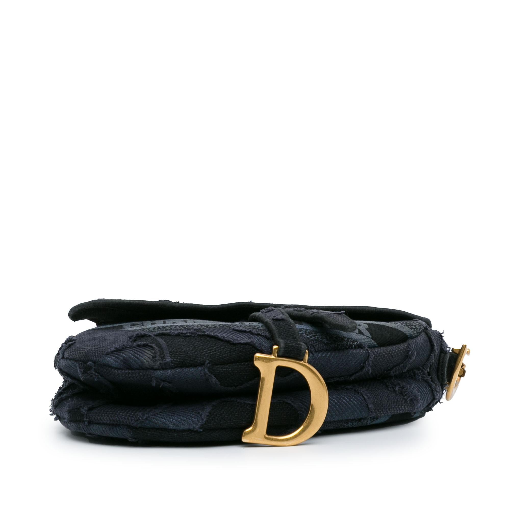 Dior Embroidered Camouflage Saddle Bag (SHG-wvlzij)