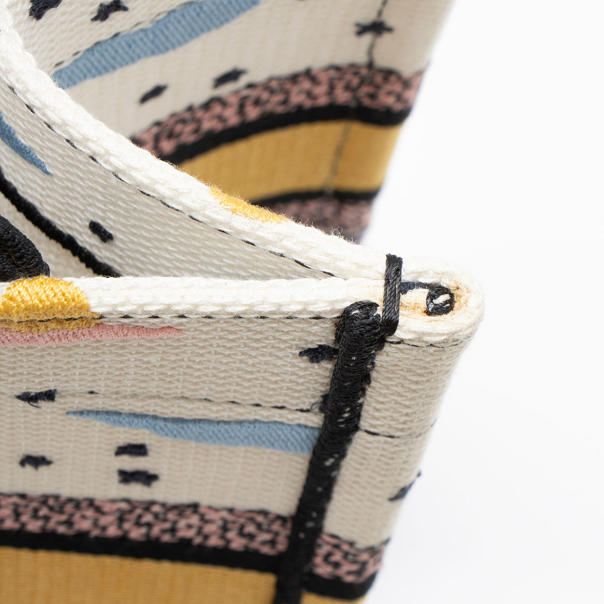 Dior Embroidered Canvas Small Book Tote