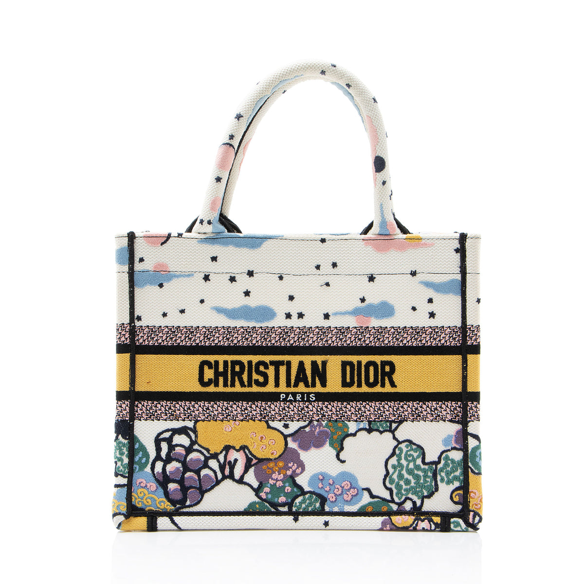 Dior Embroidered Canvas Small Book Tote