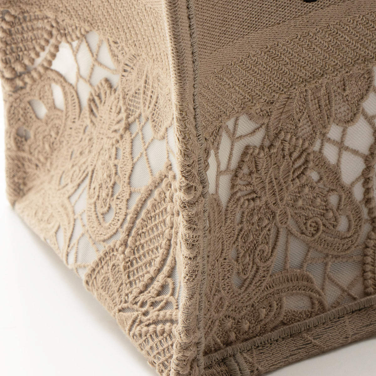 Dior Embroidered D-Lace Medium Book Tote