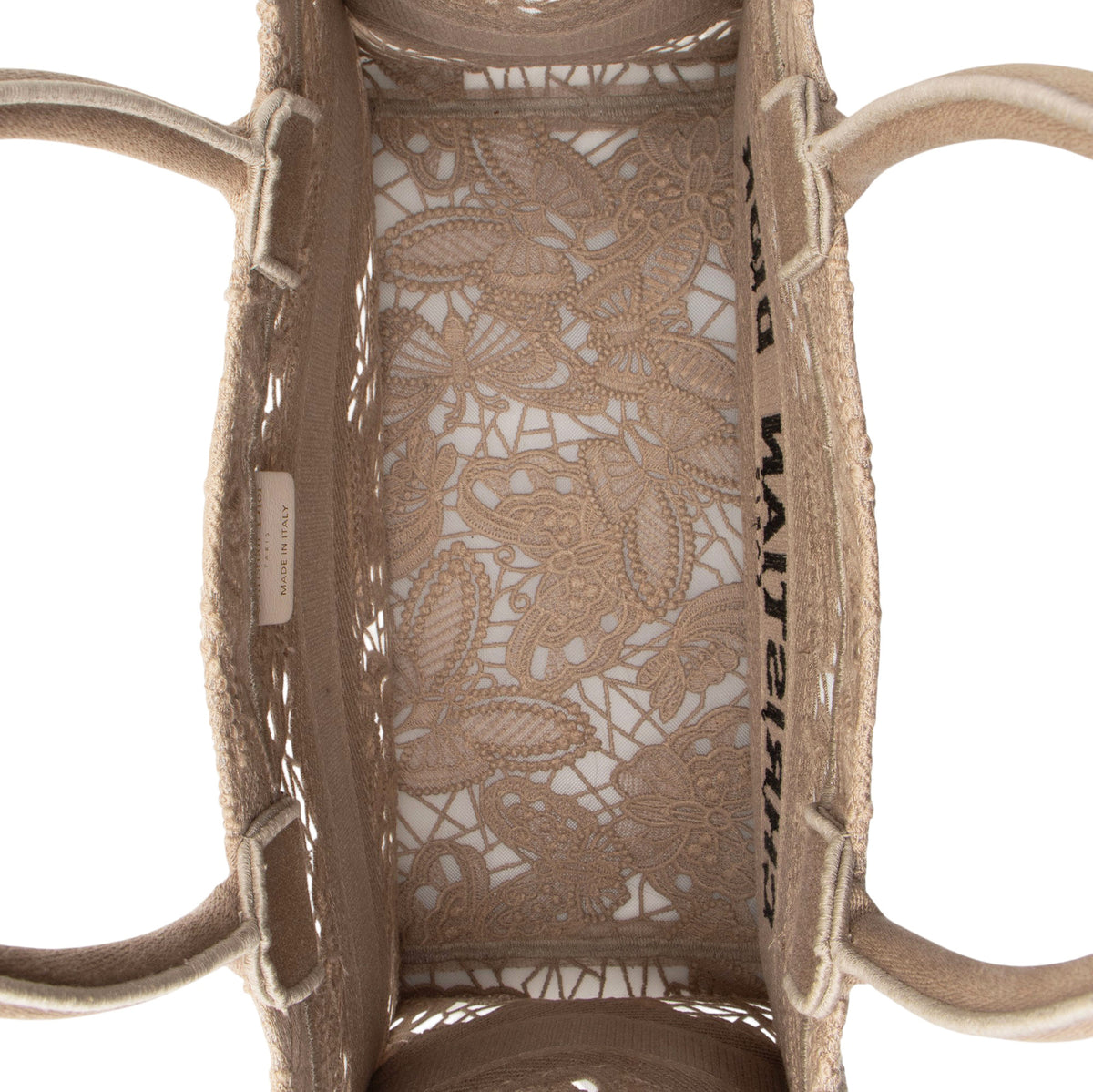 Dior Embroidered D-Lace Medium Book Tote
