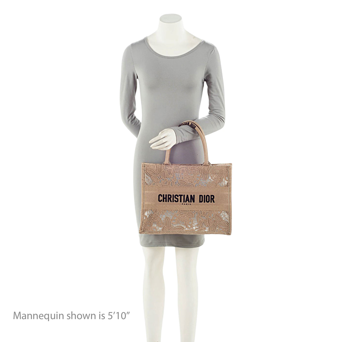 Dior Embroidered D-Lace Medium Book Tote