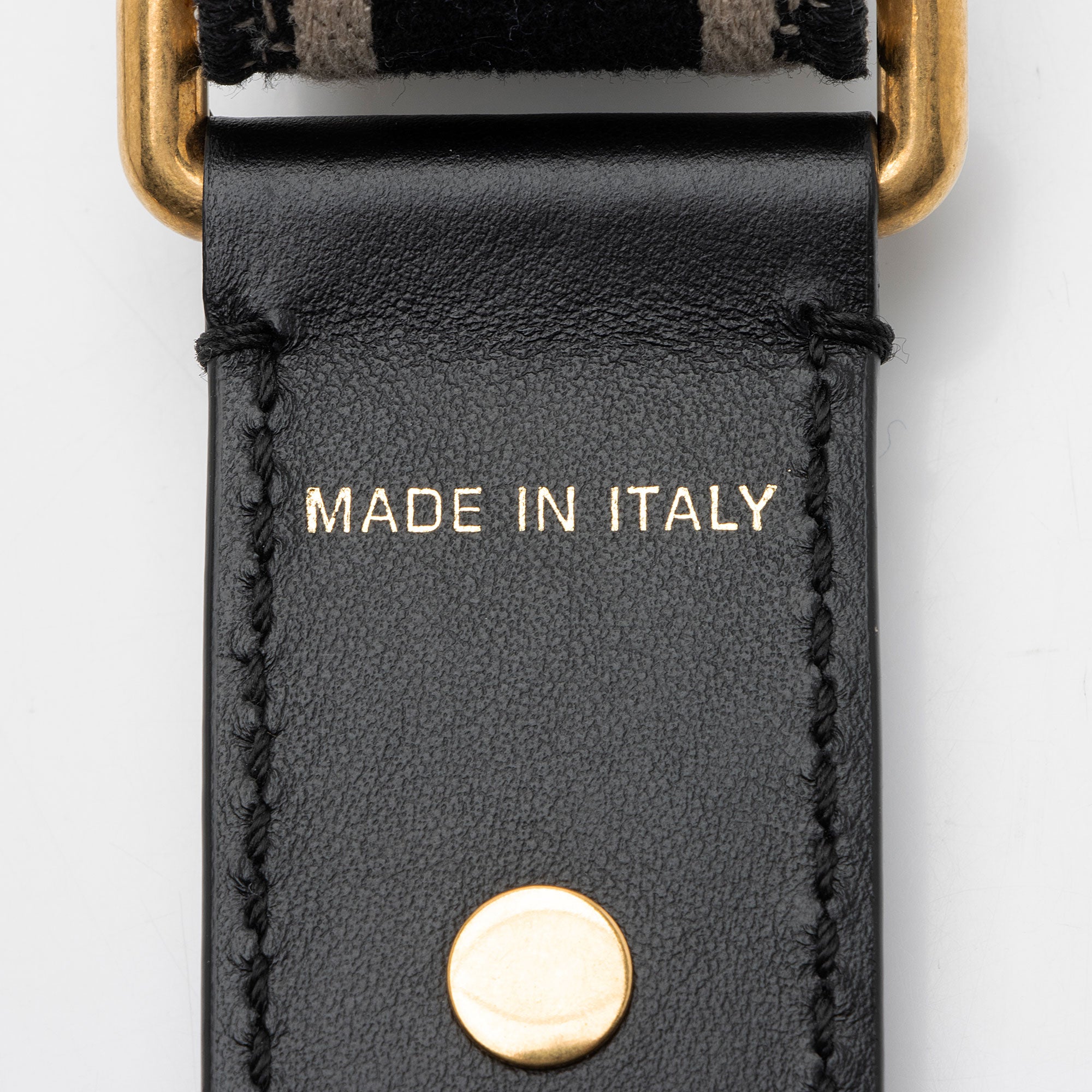 Dior Embroidered Logo Narrow Shoulder Strap