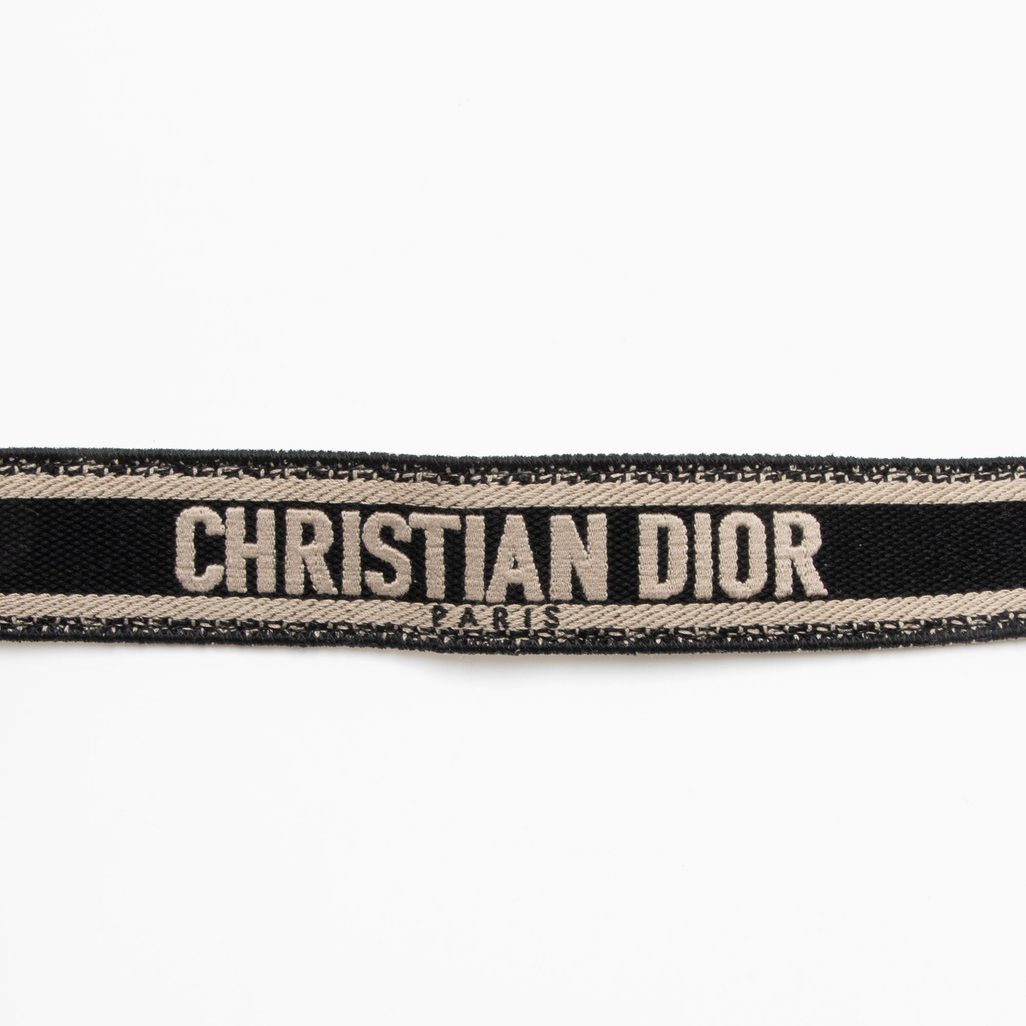 Dior Embroidered Logo Narrow Shoulder Strap