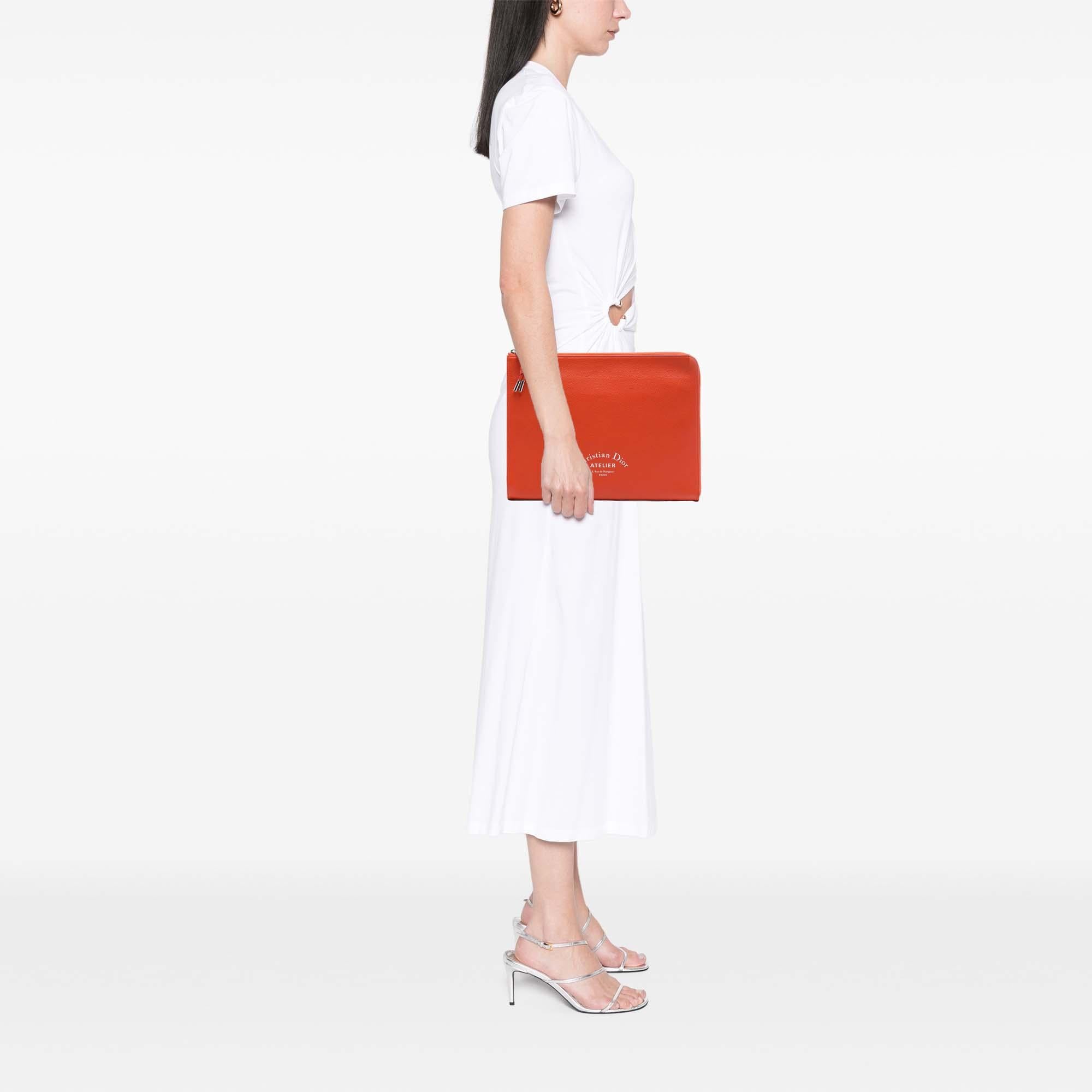 Dior Grained Calfskin Atelier Clutch