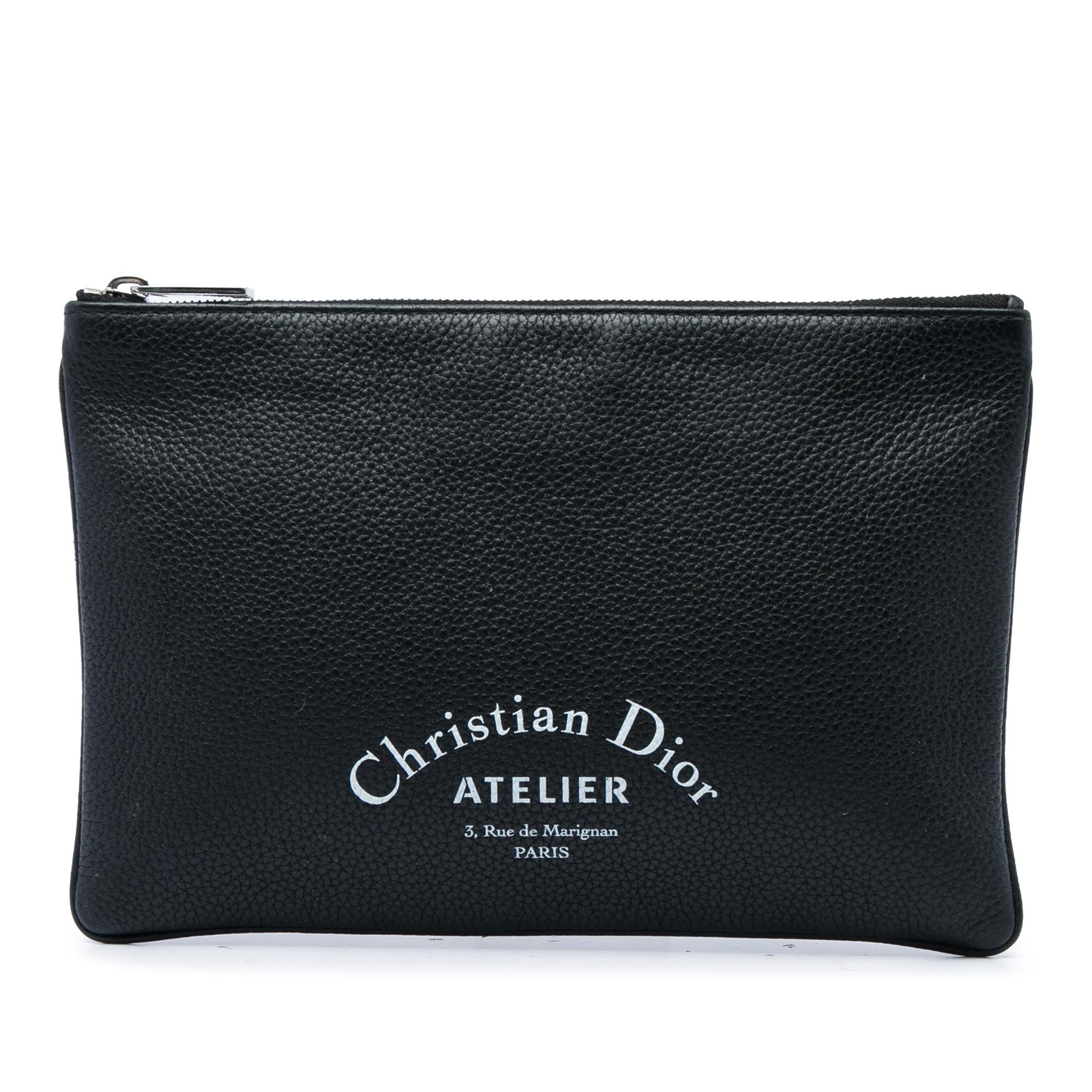 Dior Grained Calfskin Atelier Clutch