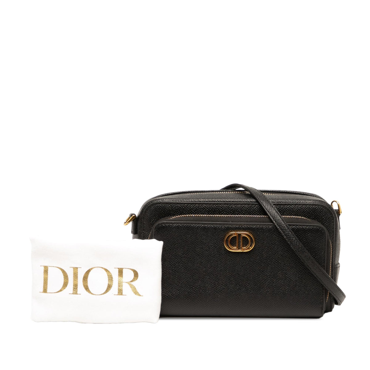 Dior Grained Calfskin Caro Double Pouch