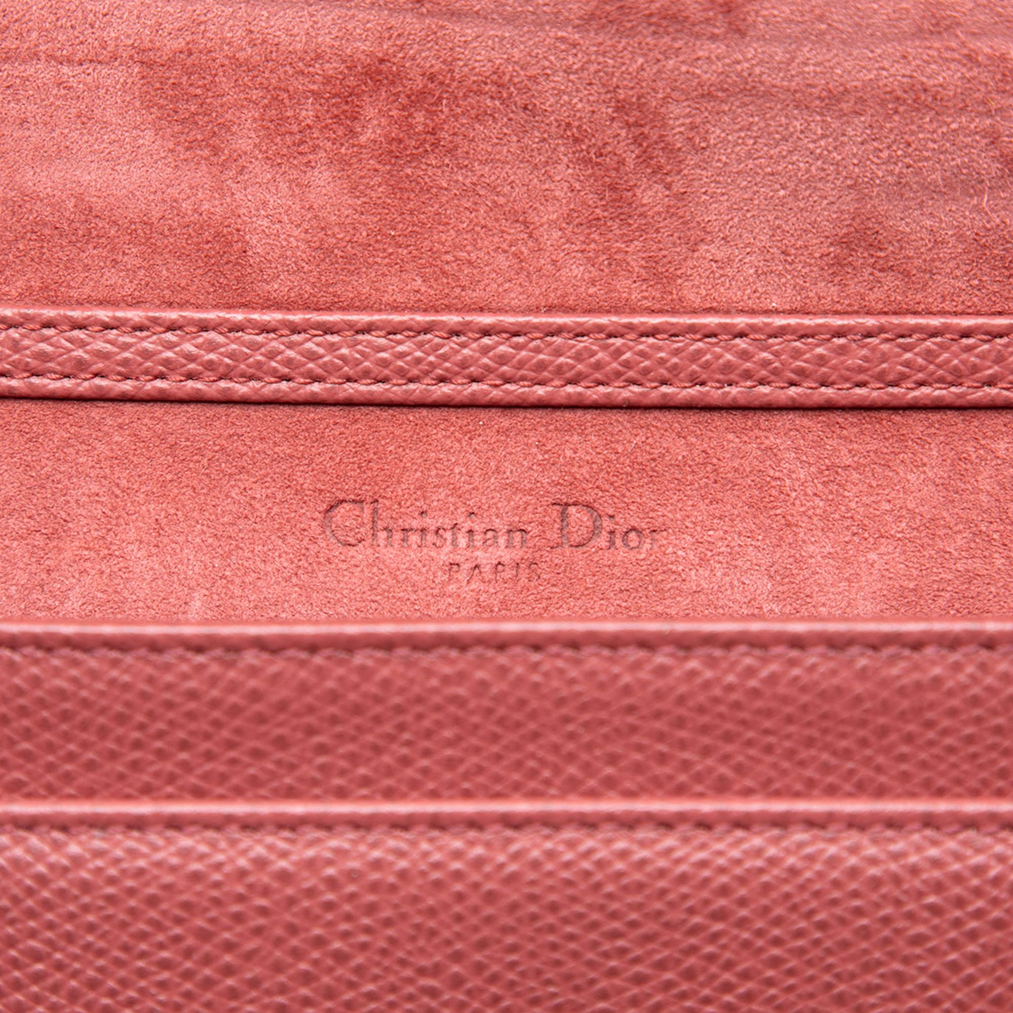 Dior Grained Calfskin Diorama Wallet on Chain
